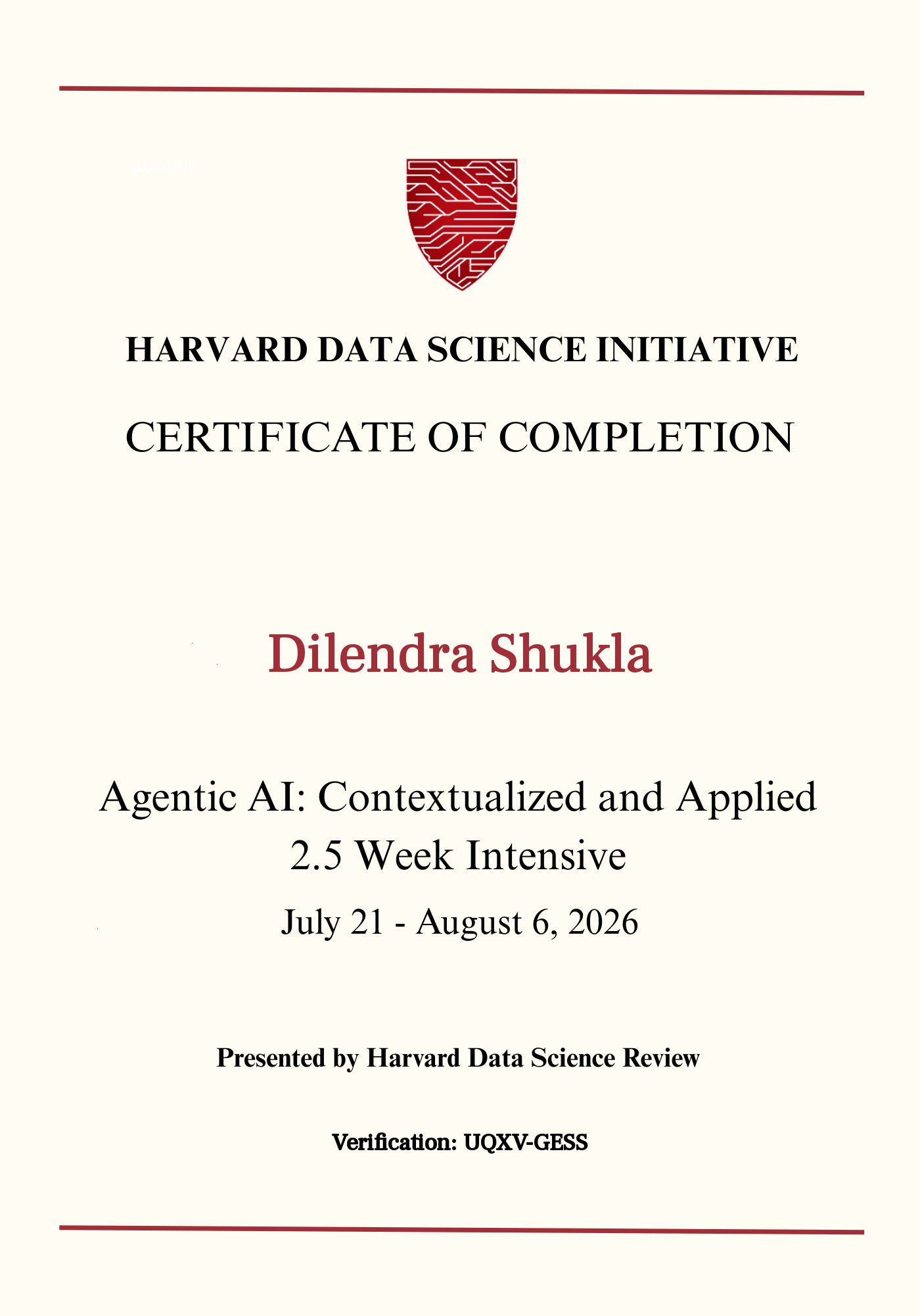 User Certificate