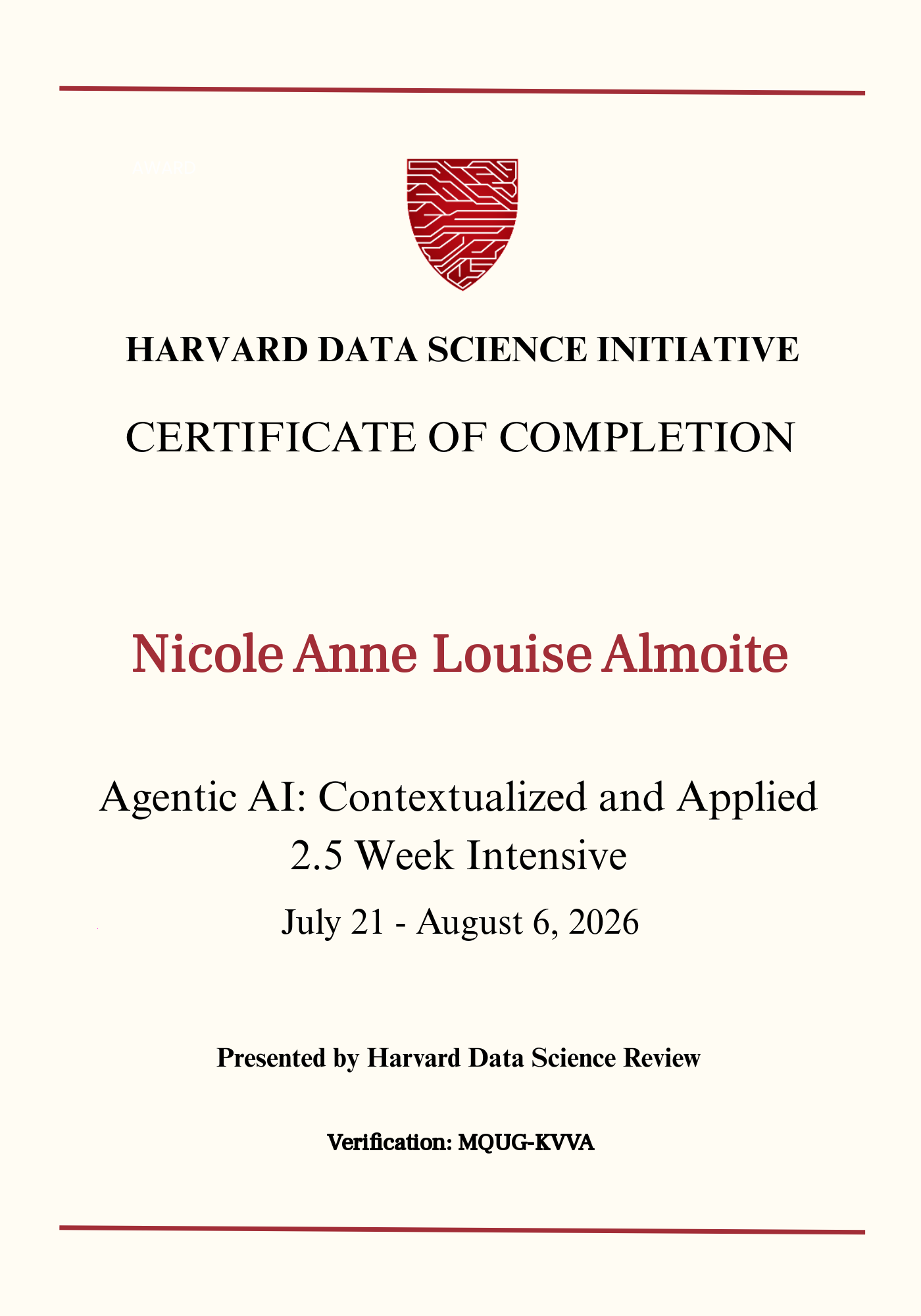User Certificate