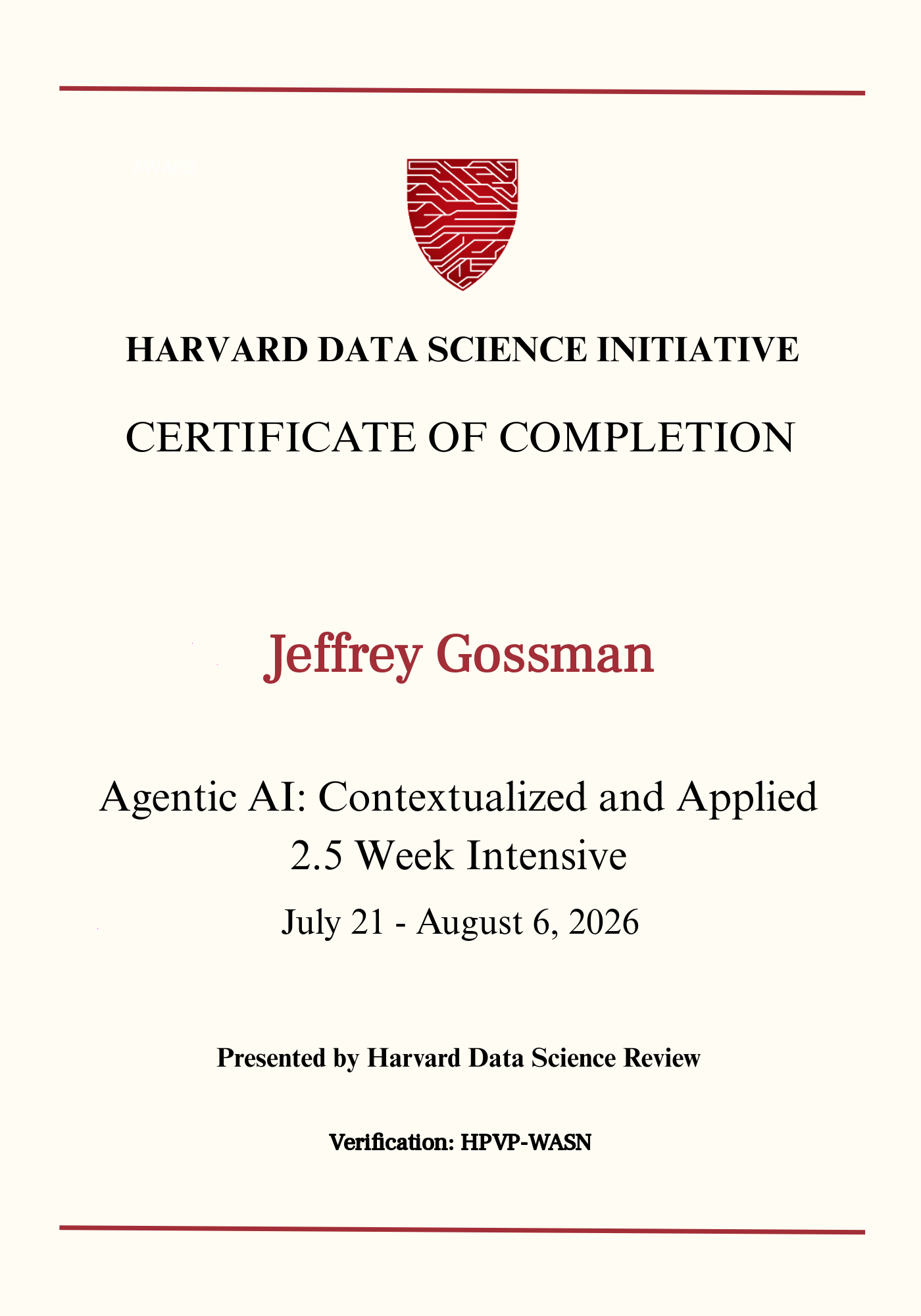 User Certificate