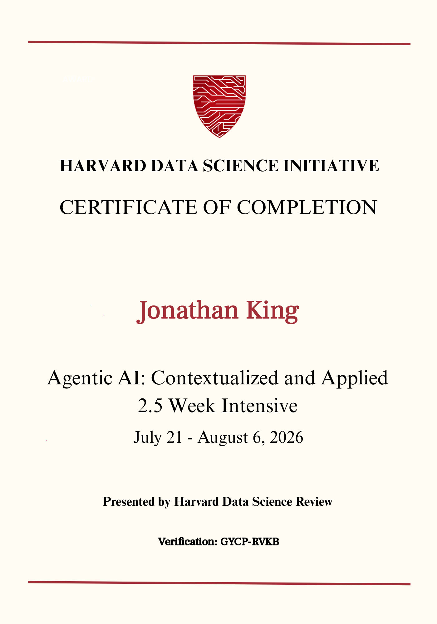 User Certificate