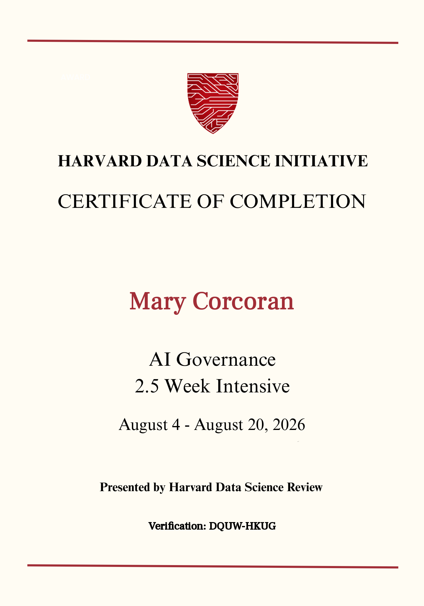 User Certificate