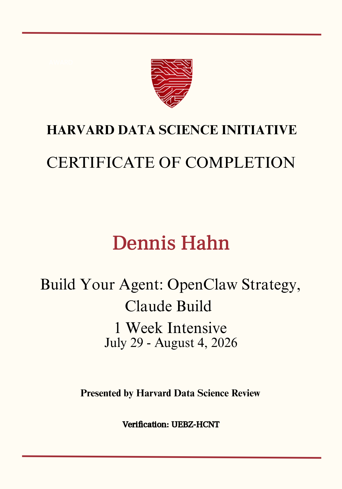 User Certificate