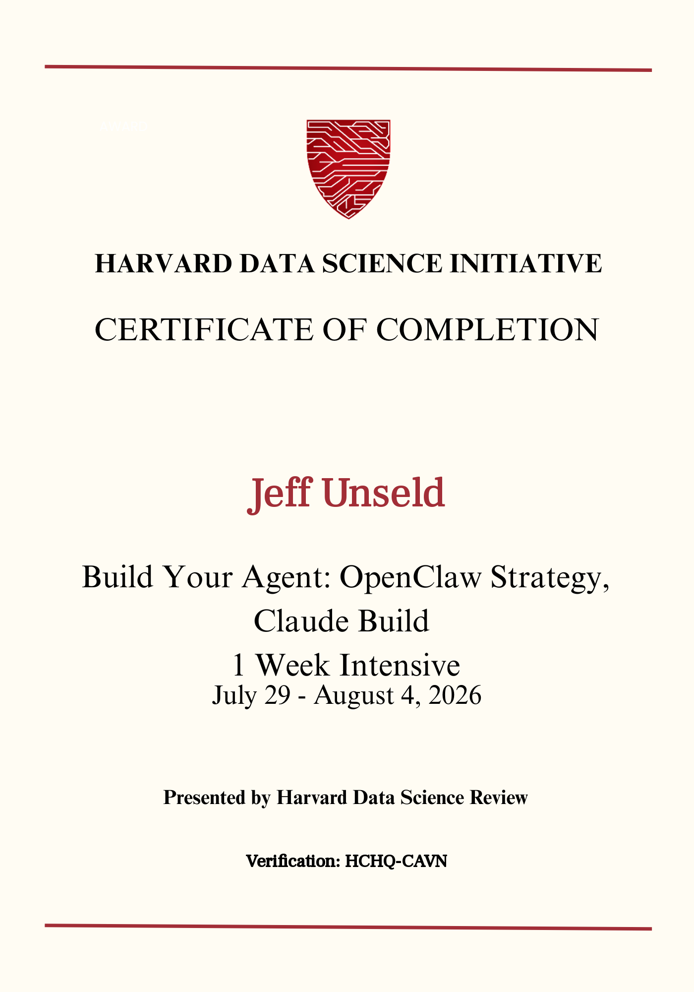 User Certificate