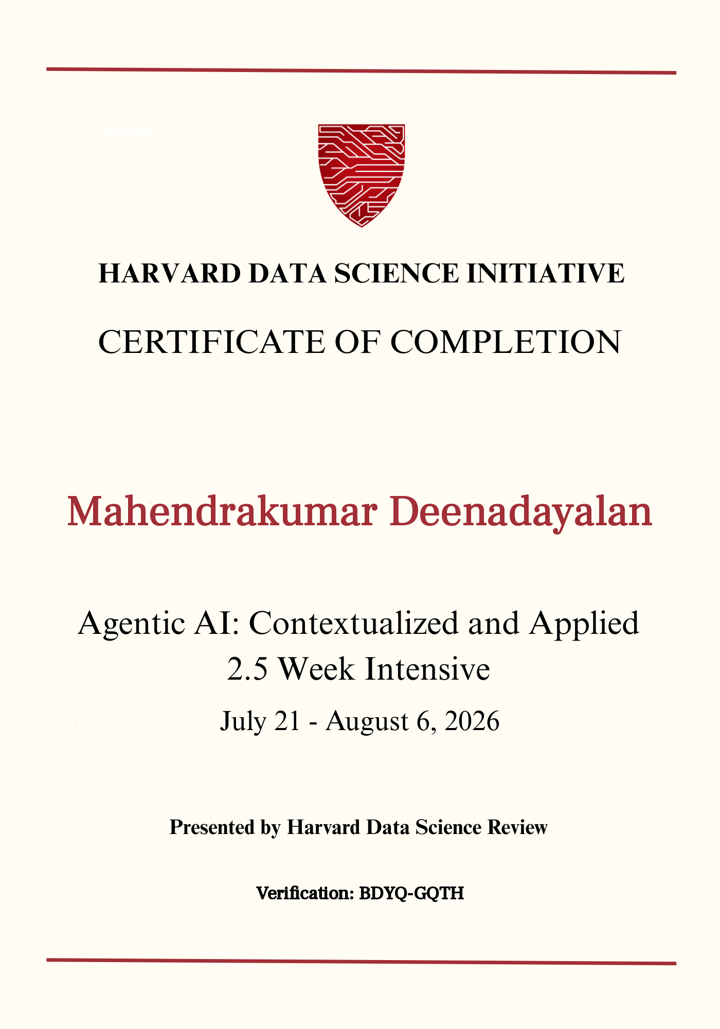 User Certificate
