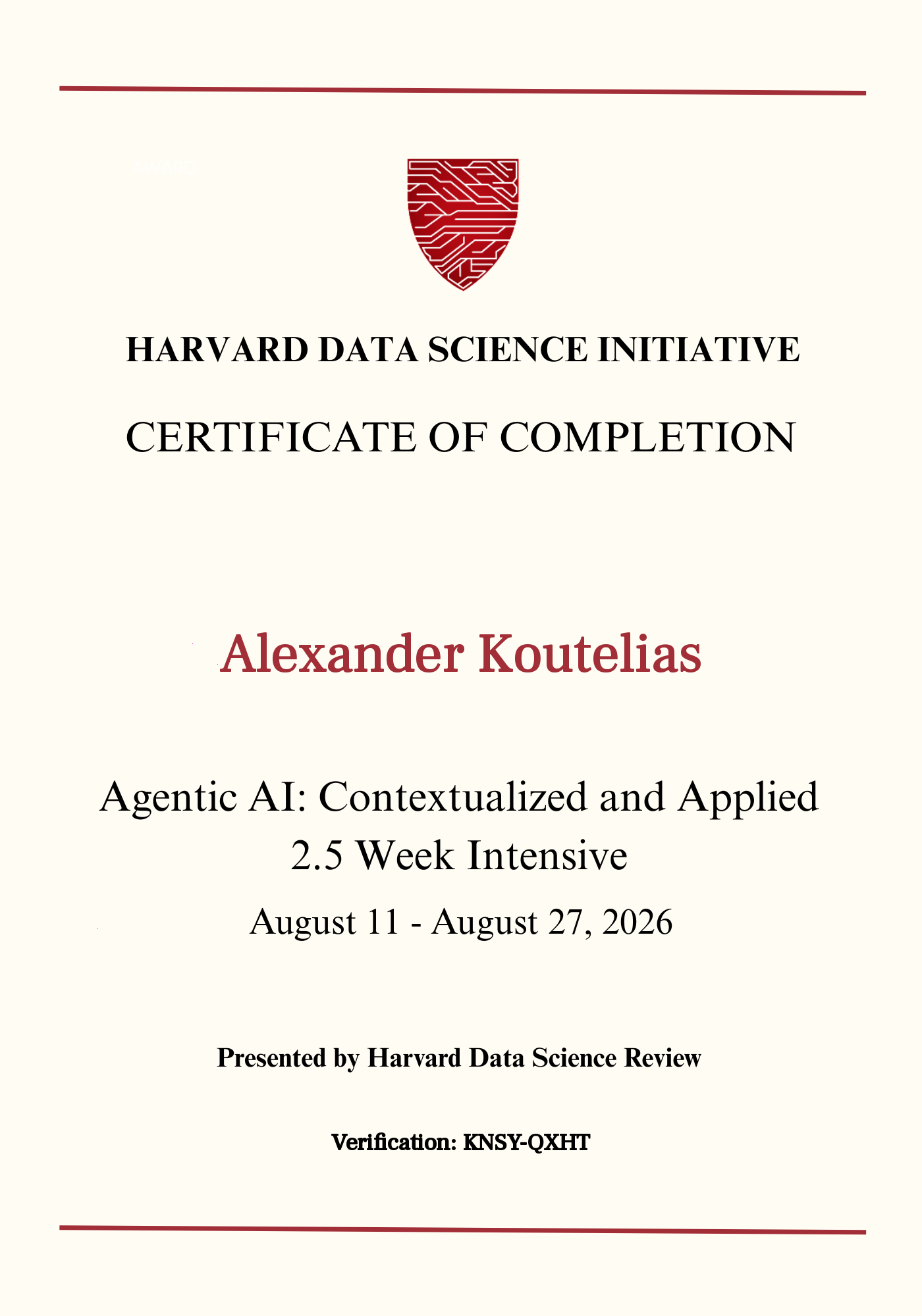 User Certificate