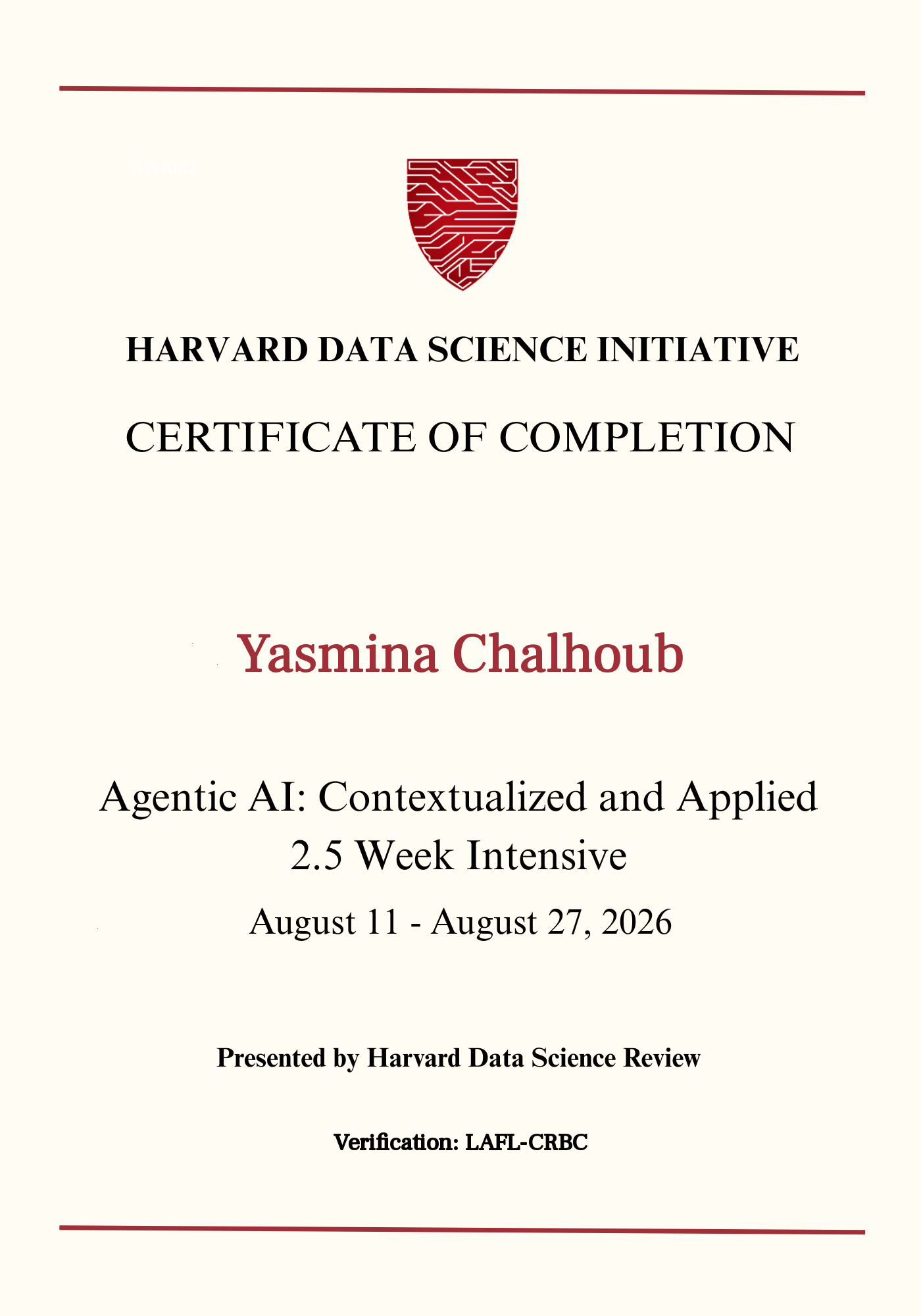 User Certificate