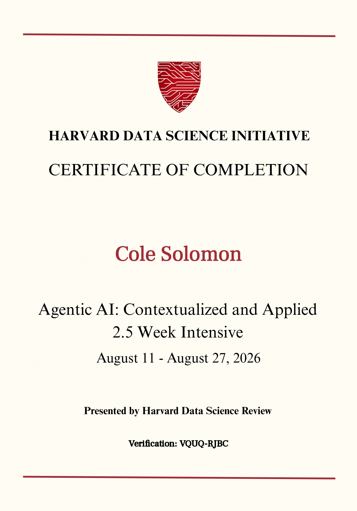 User Certificate