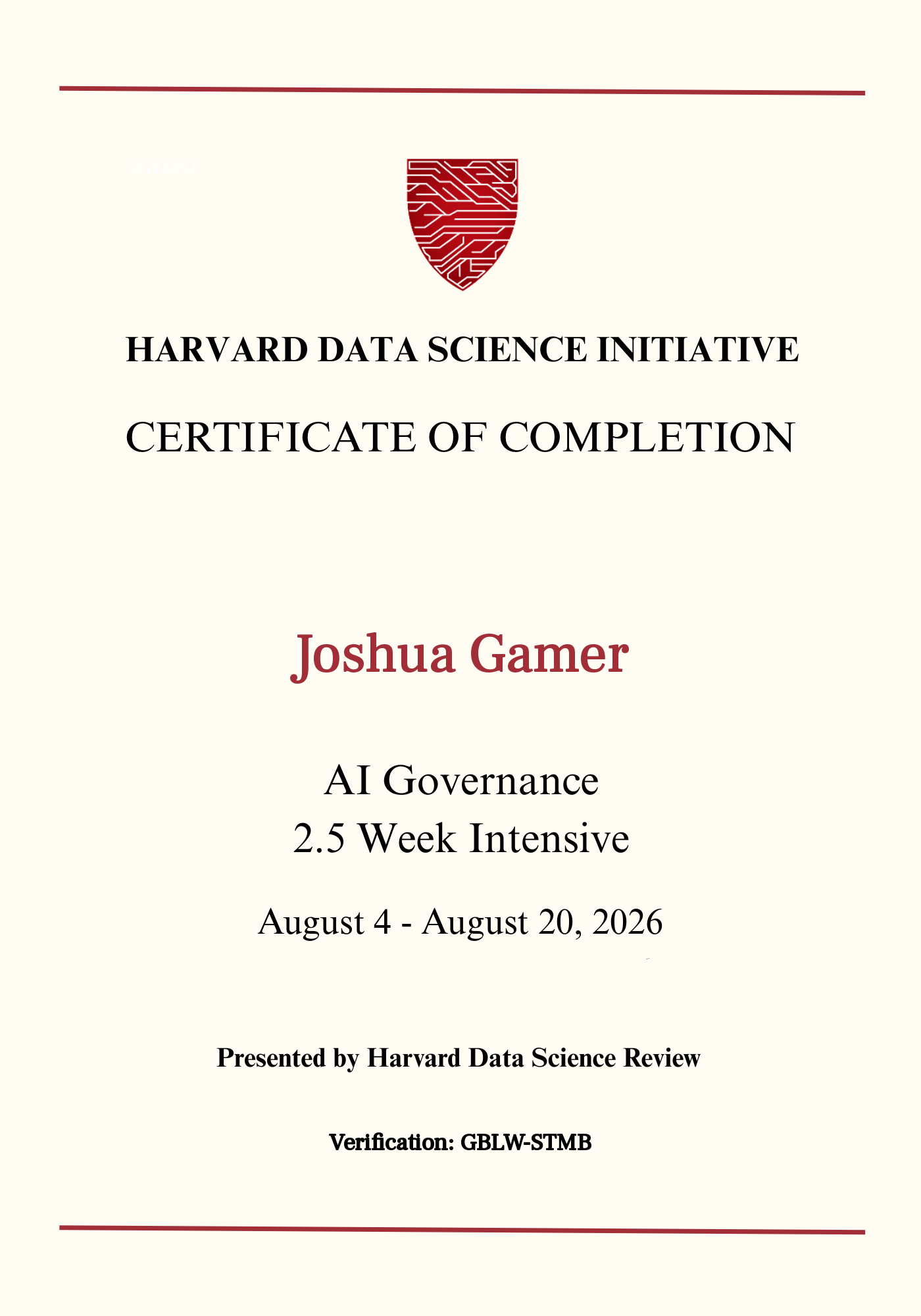 User Certificate