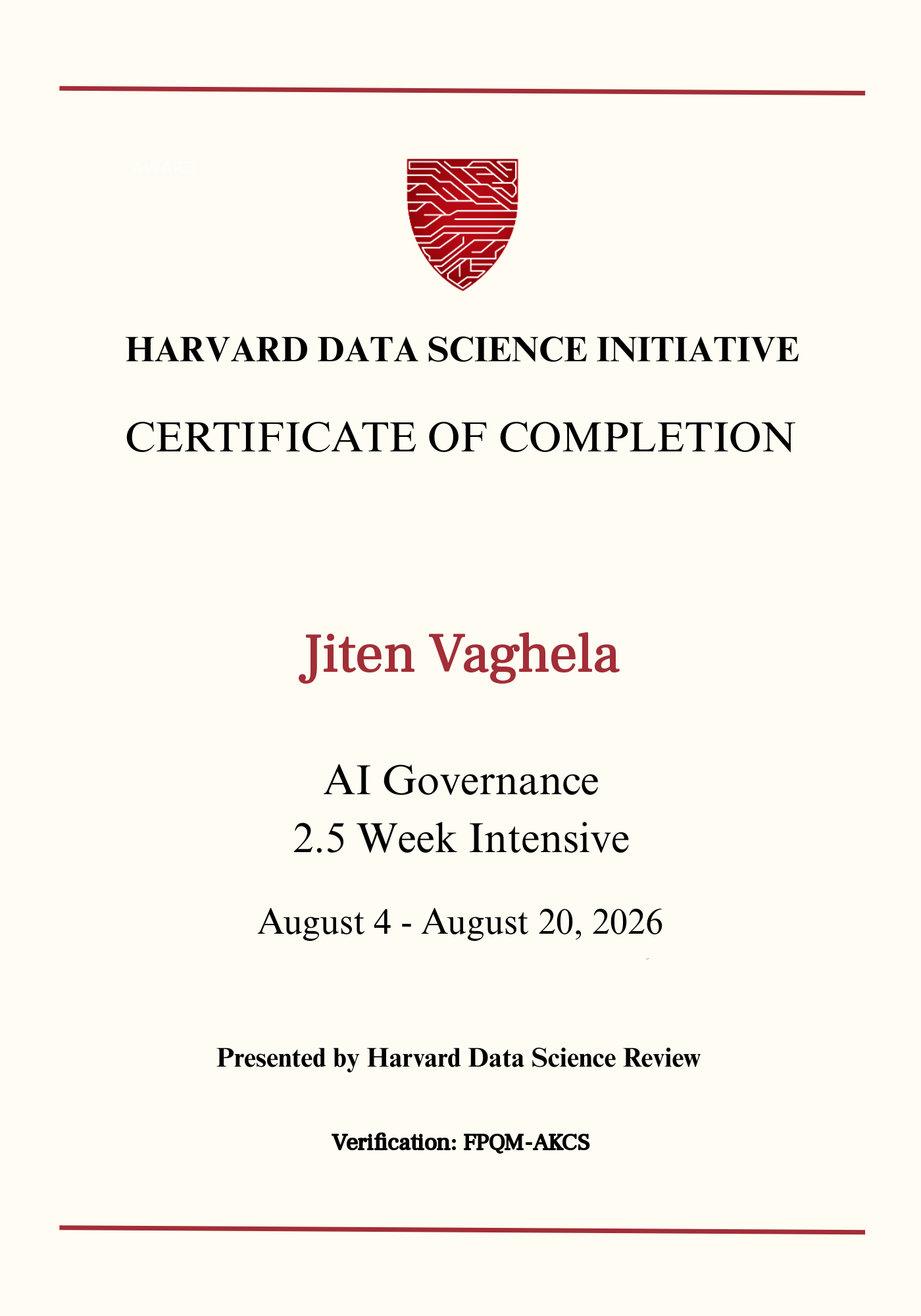 User Certificate