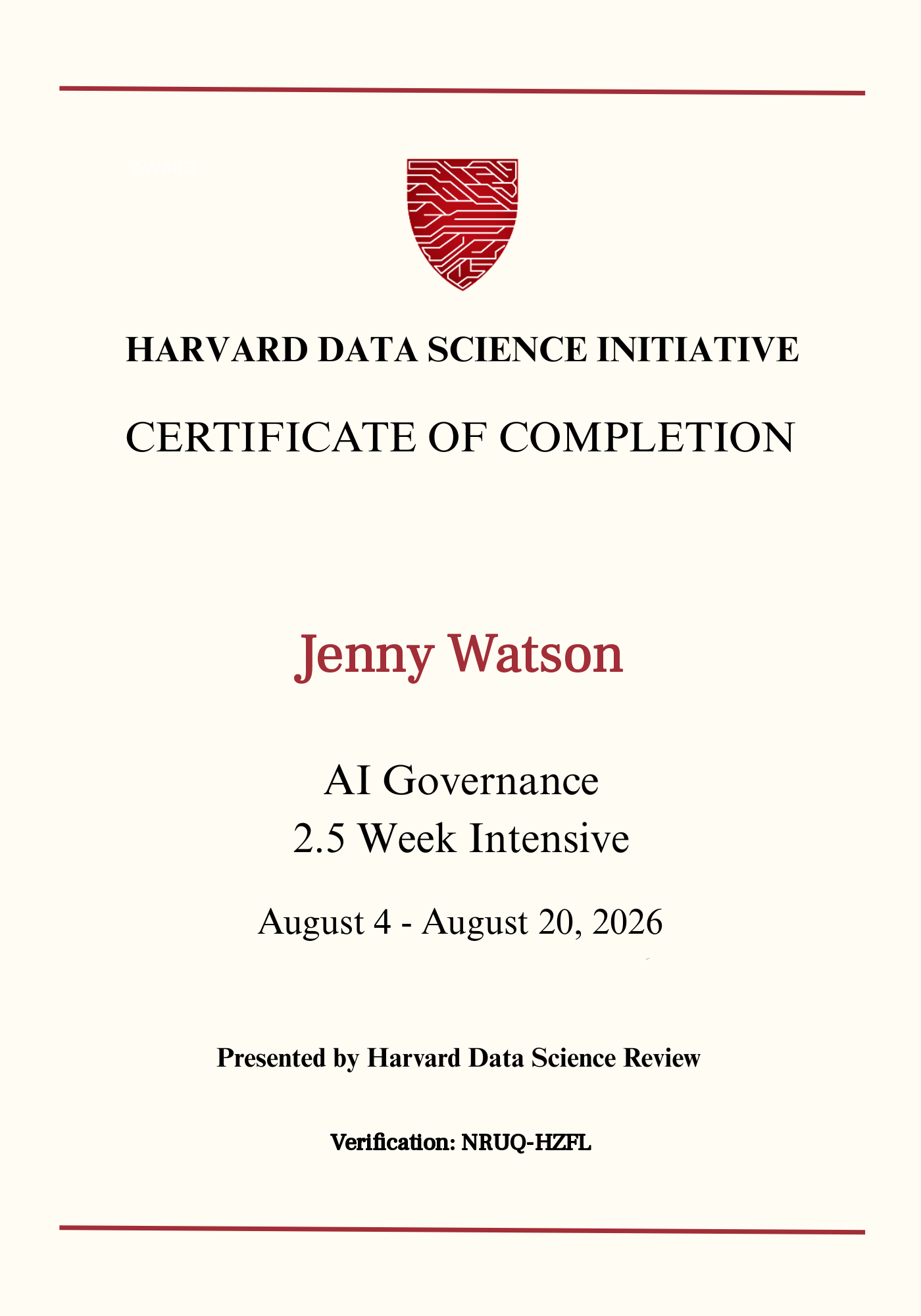 User Certificate