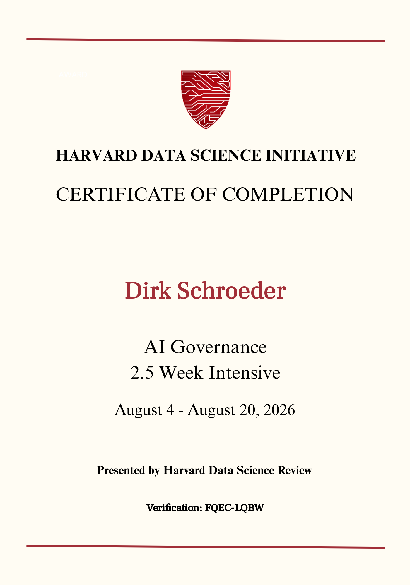 User Certificate