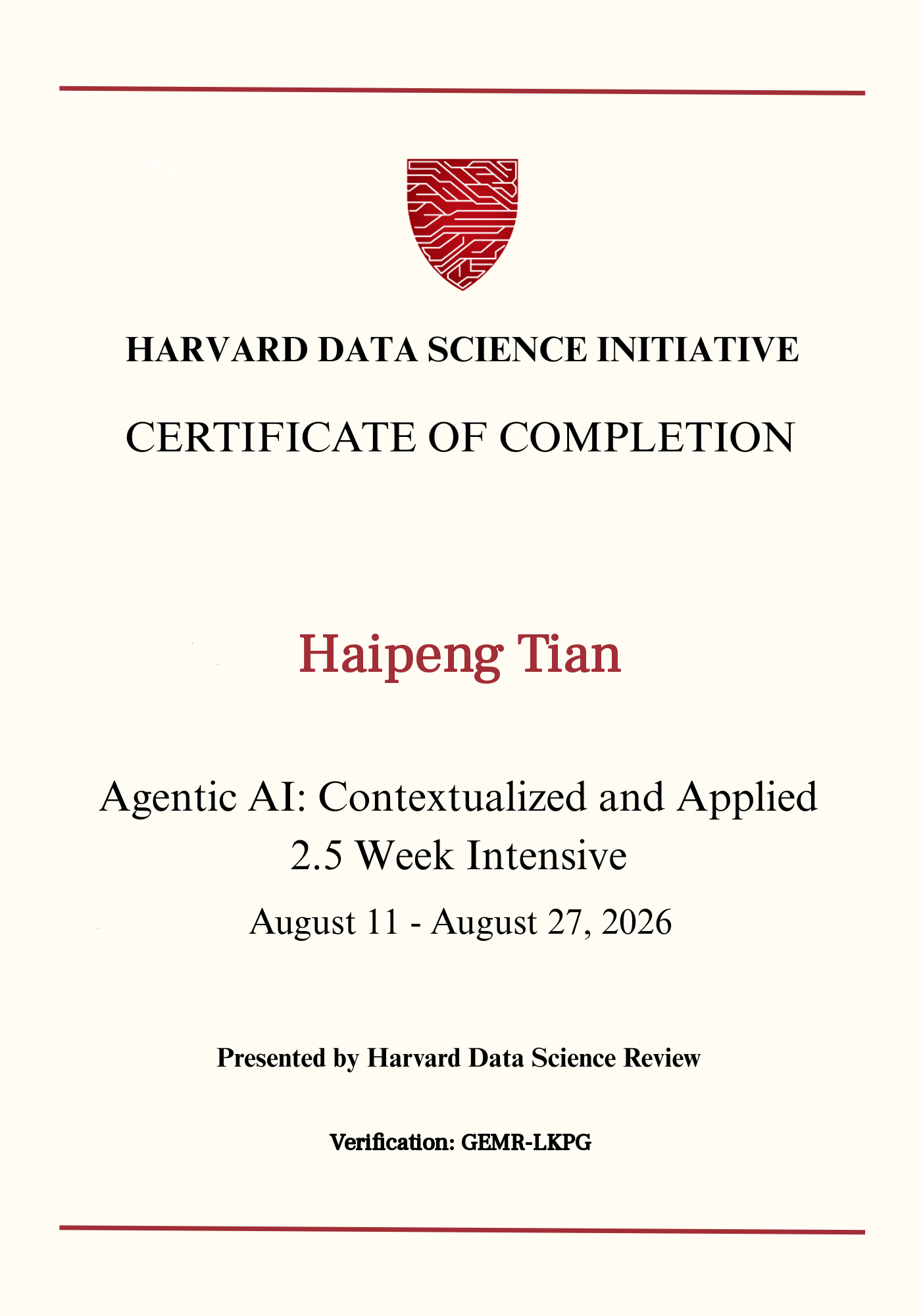 User Certificate