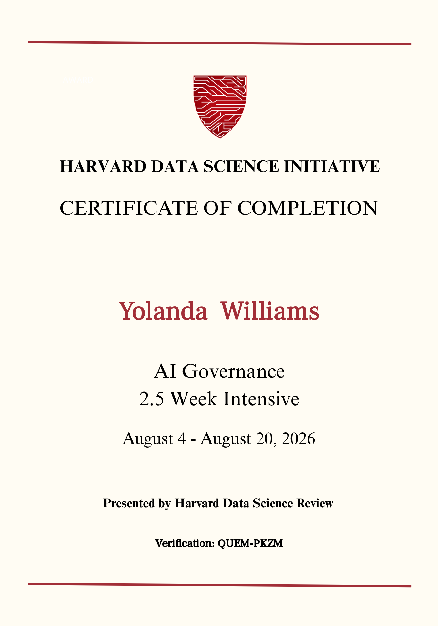 User Certificate