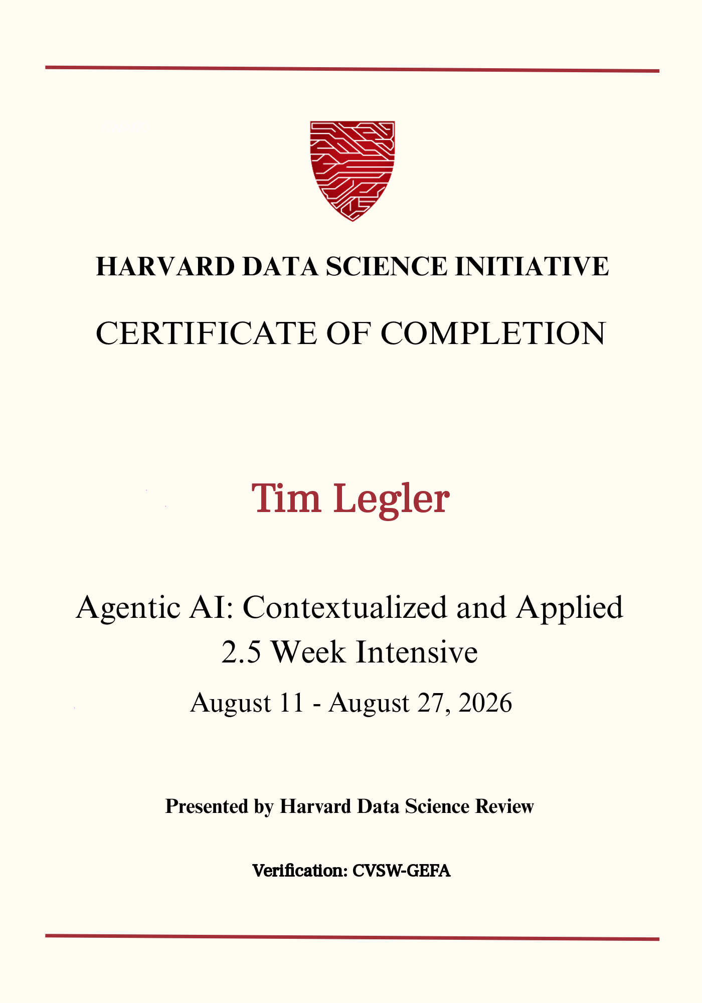 User Certificate