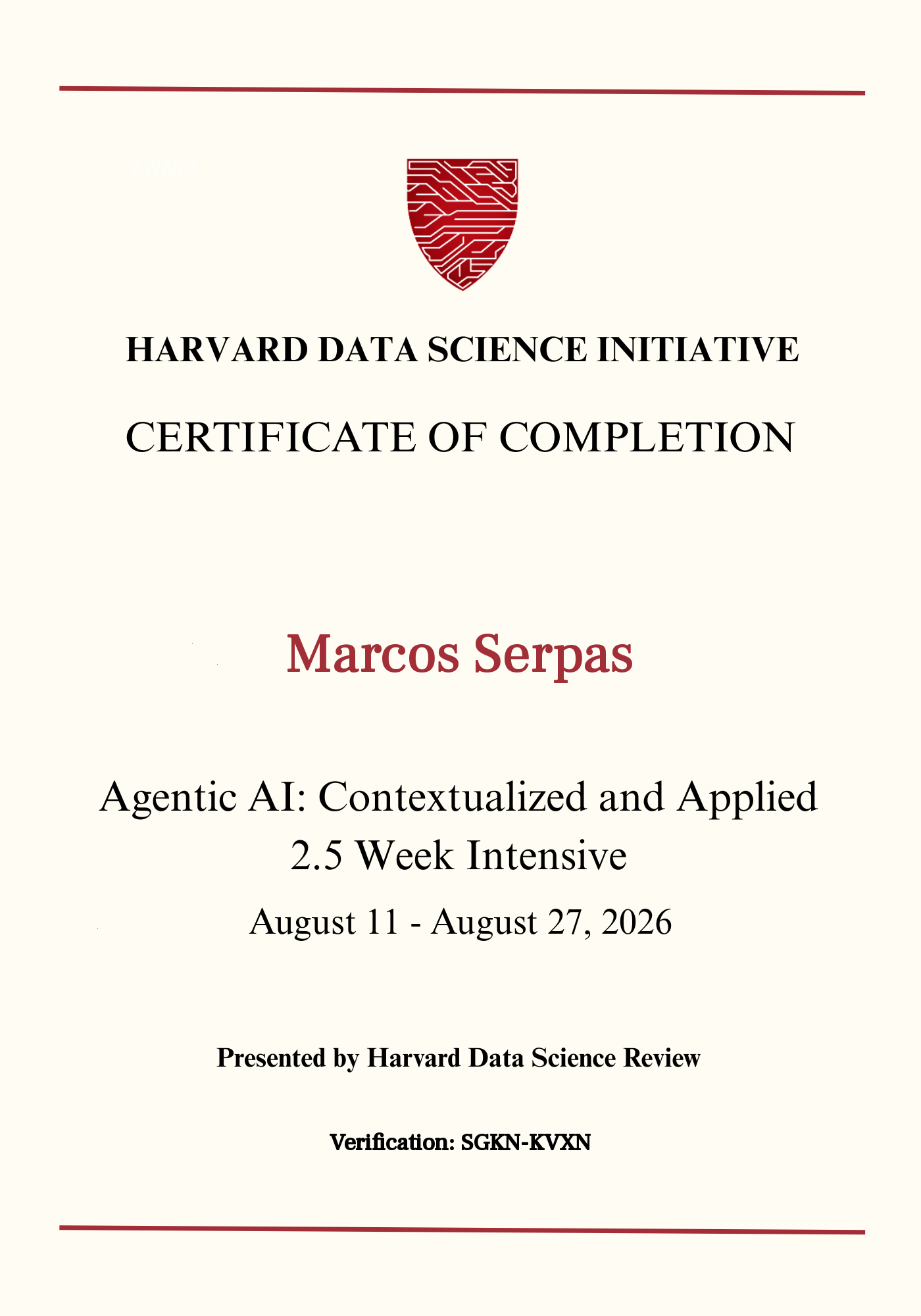 User Certificate