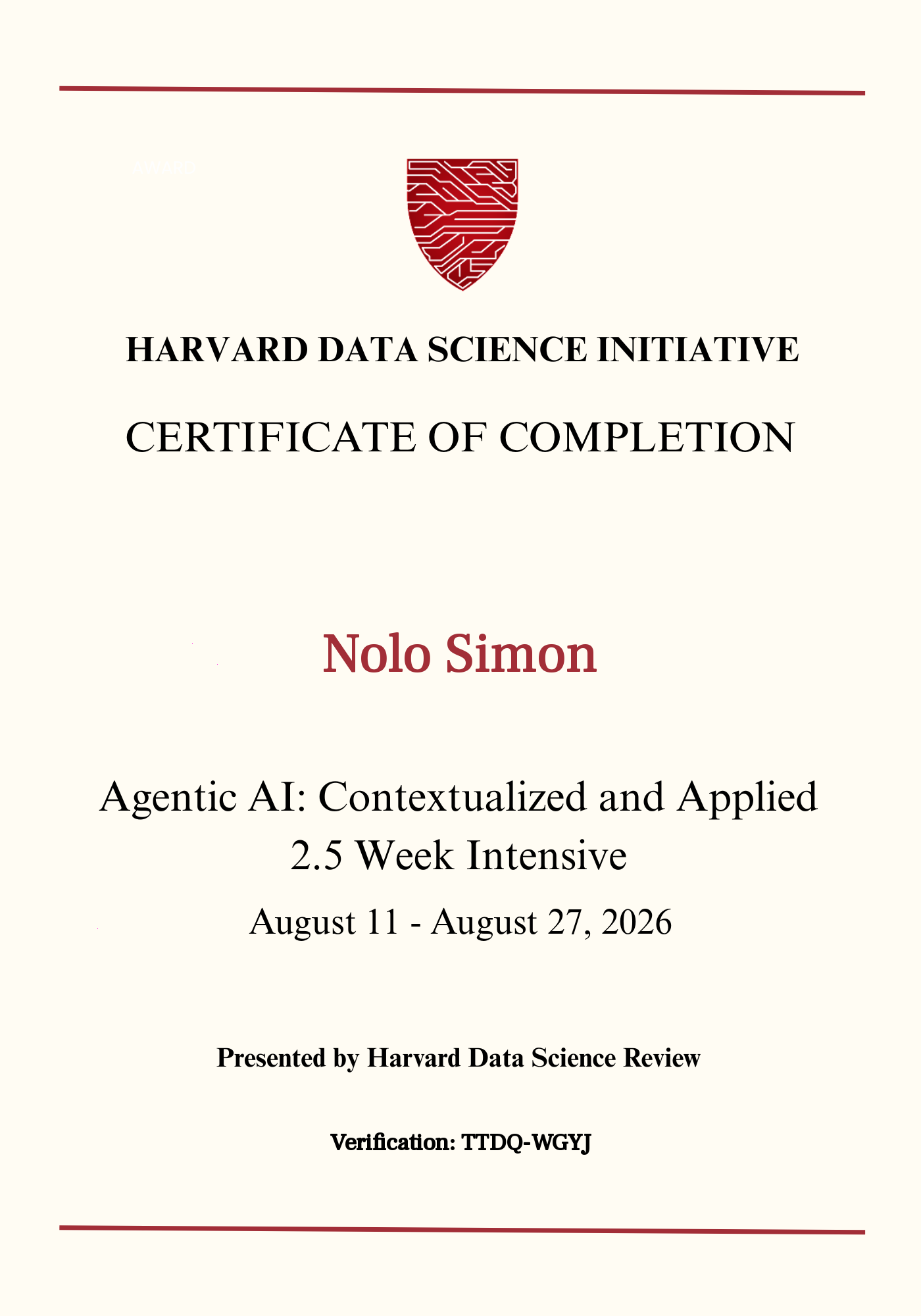 User Certificate
