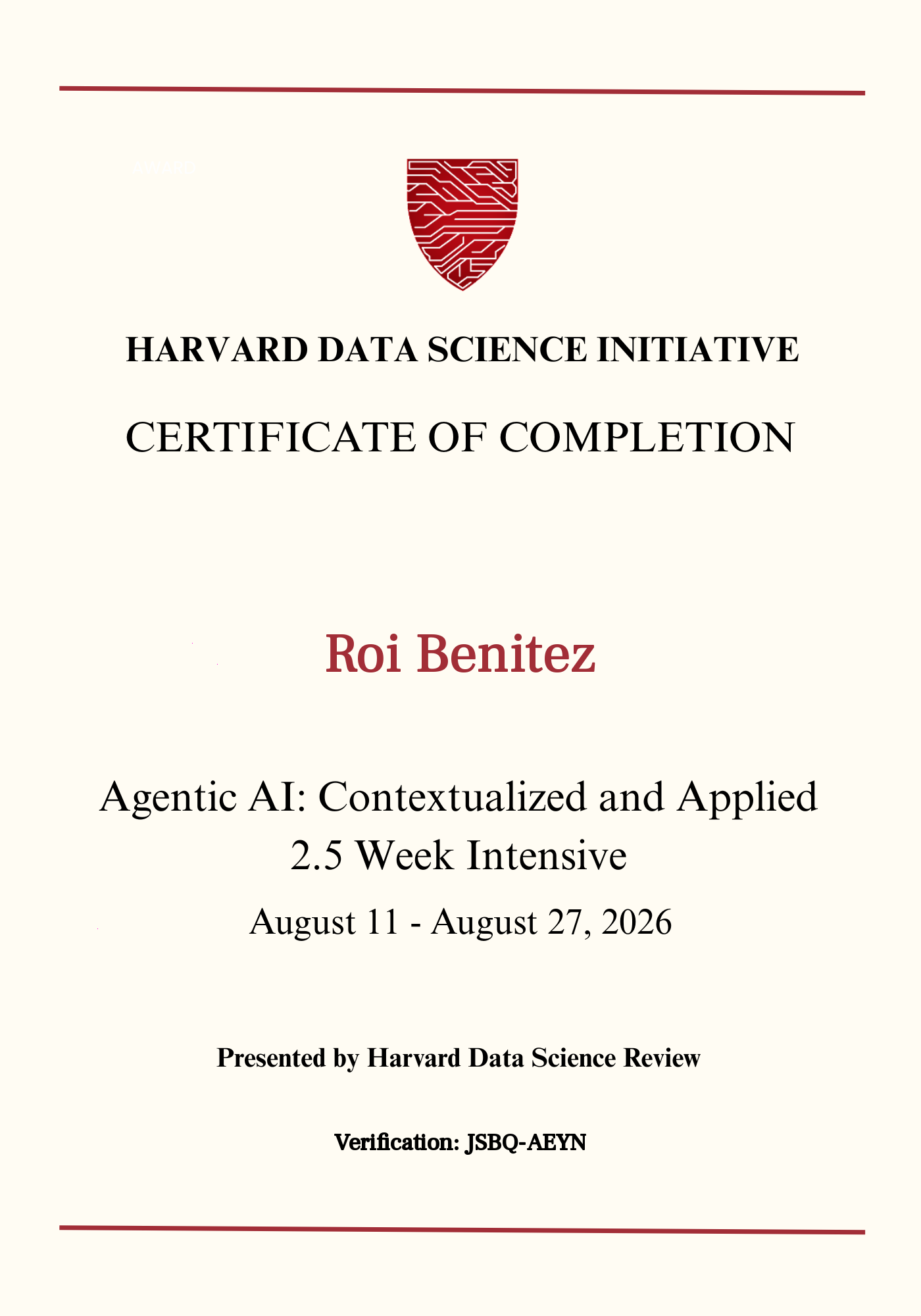 User Certificate