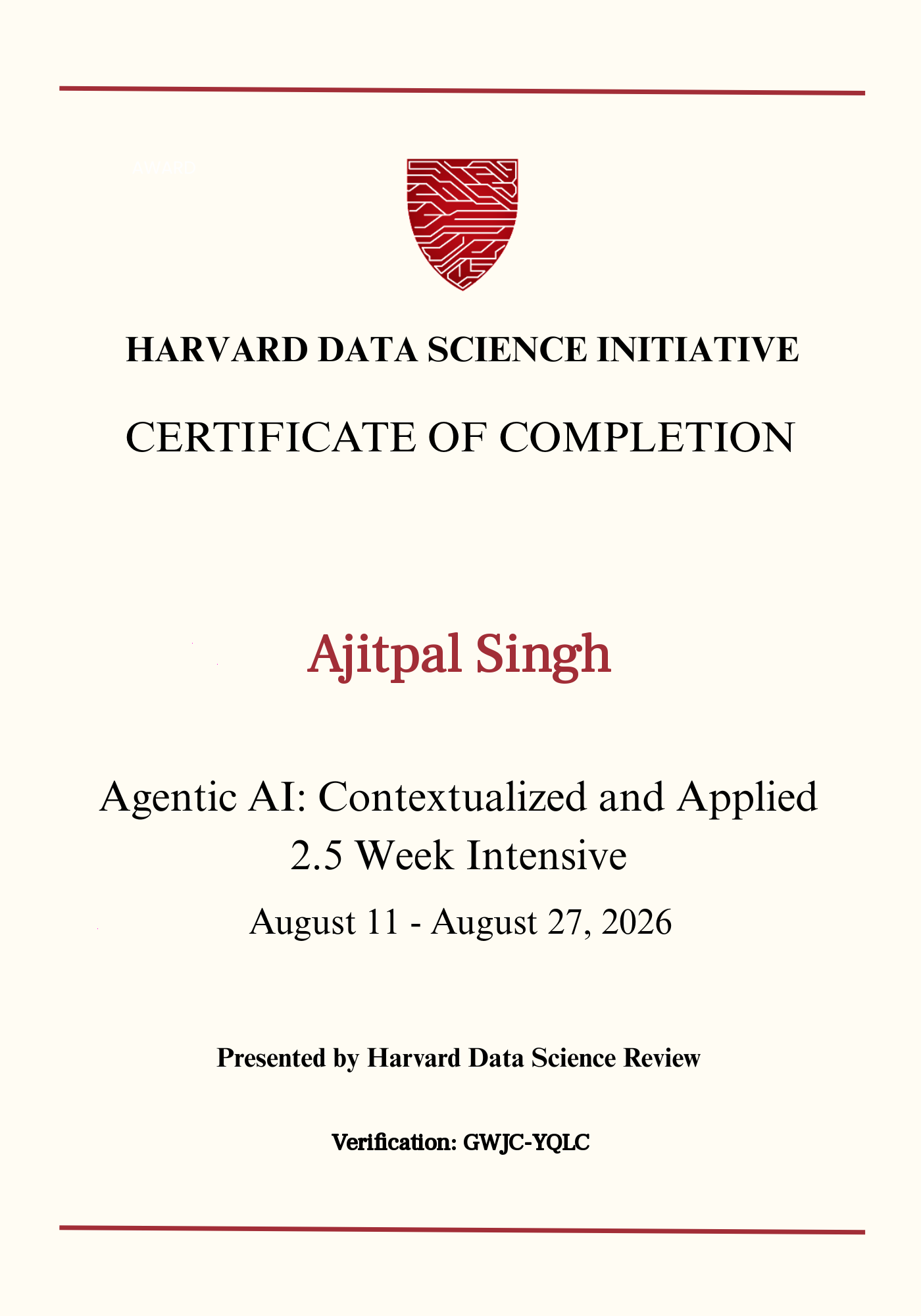 User Certificate