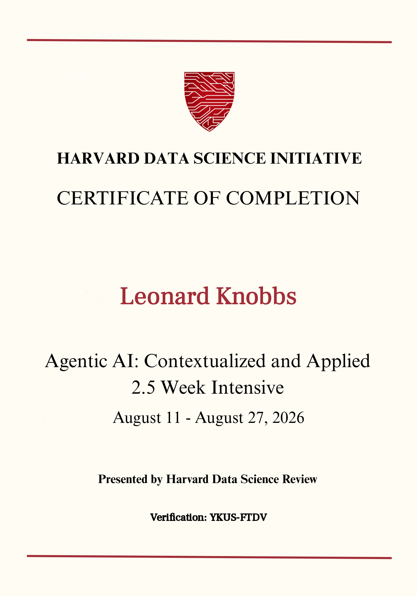 User Certificate