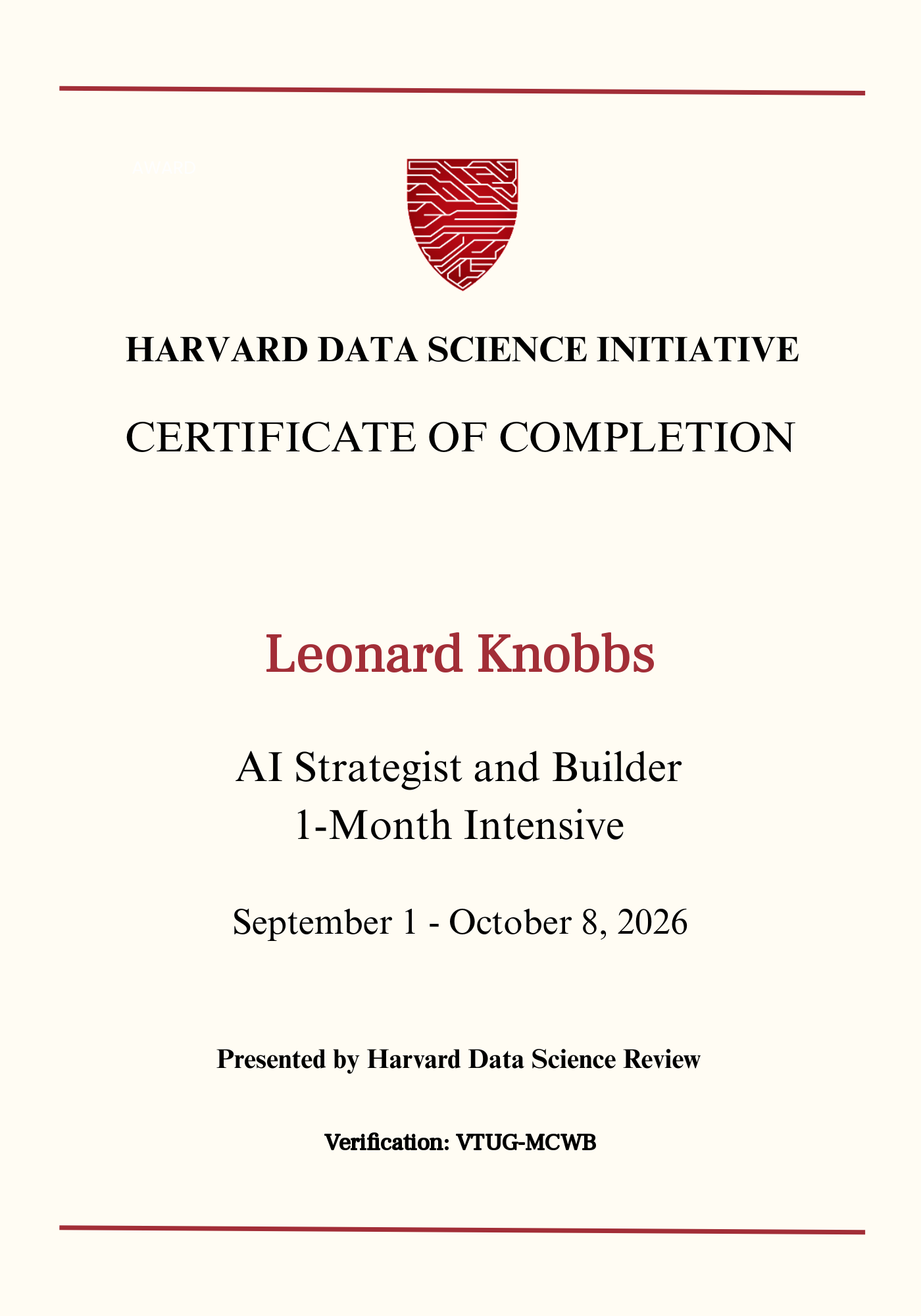 User Certificate