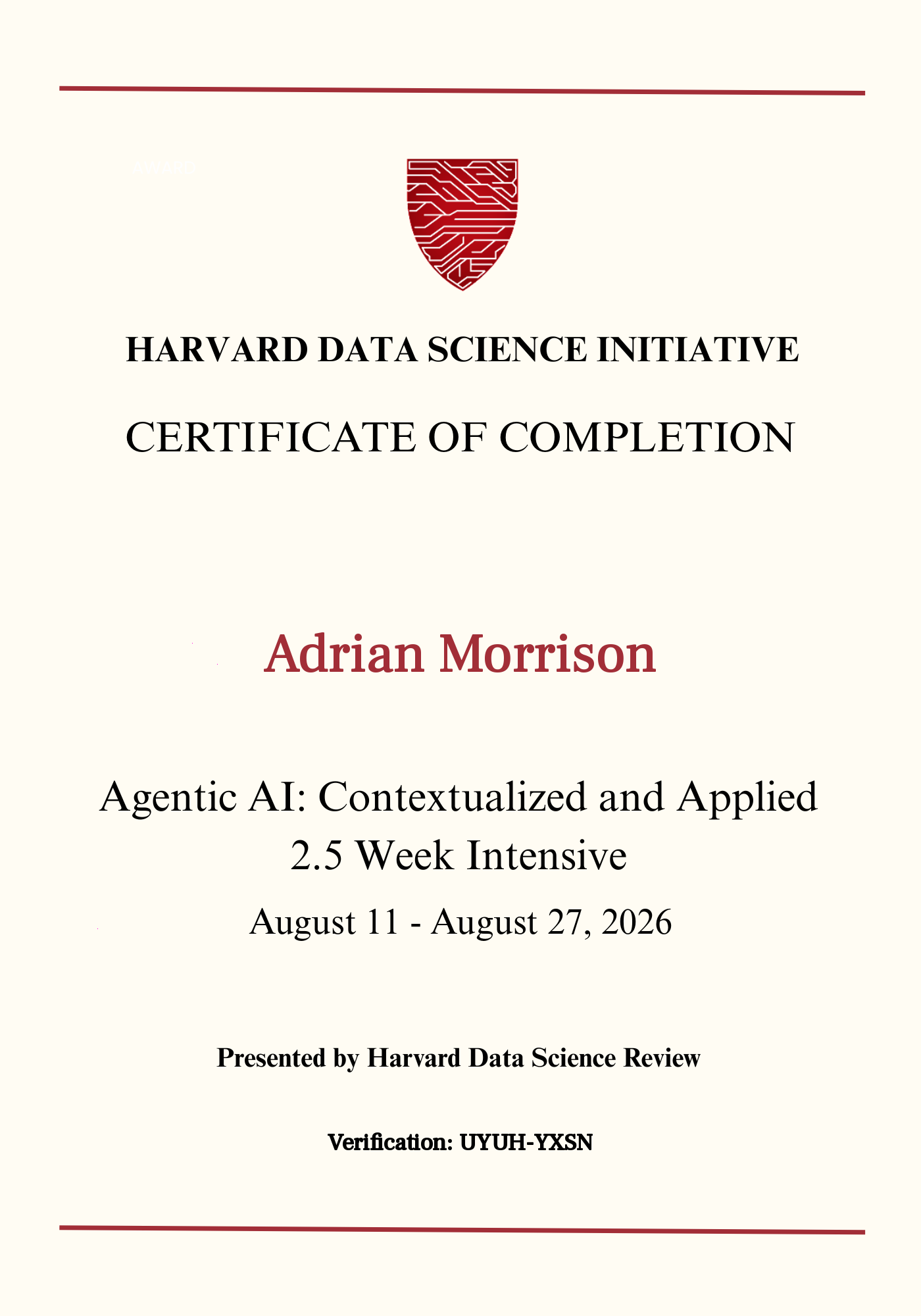 User Certificate