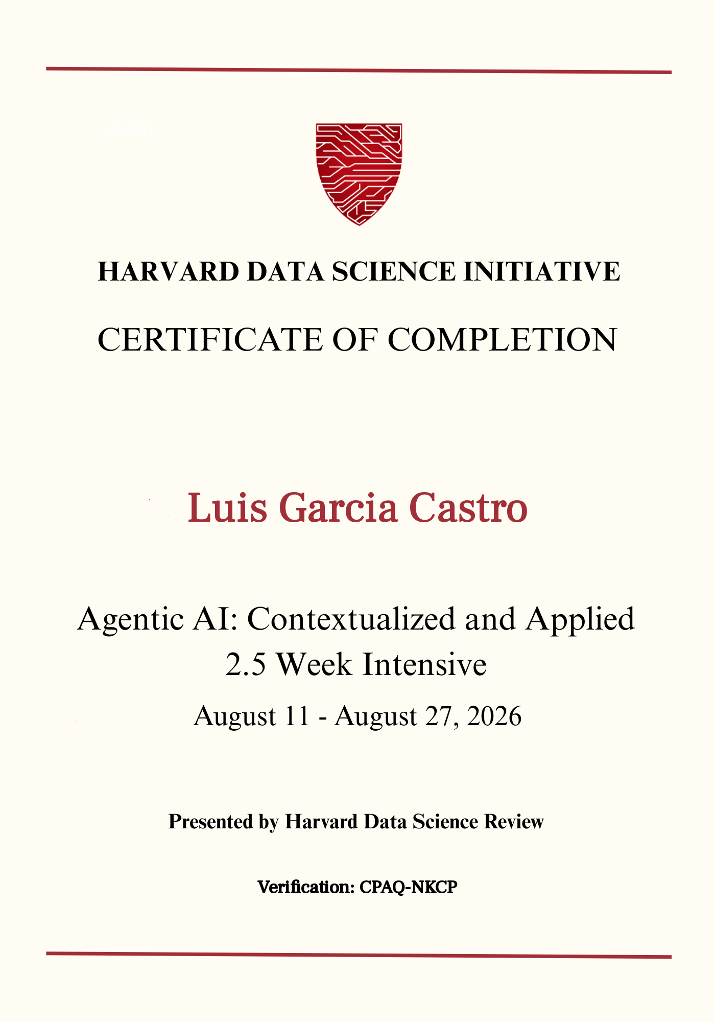 User Certificate