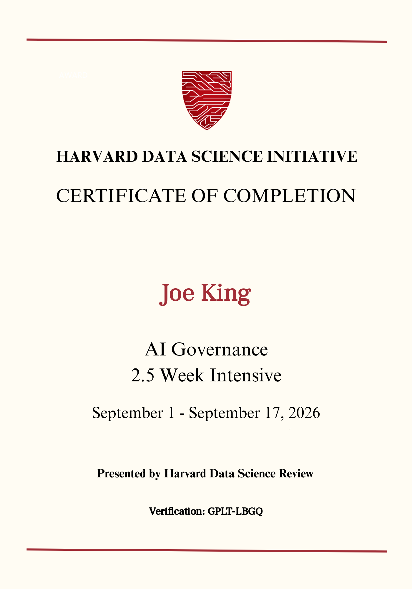 User Certificate