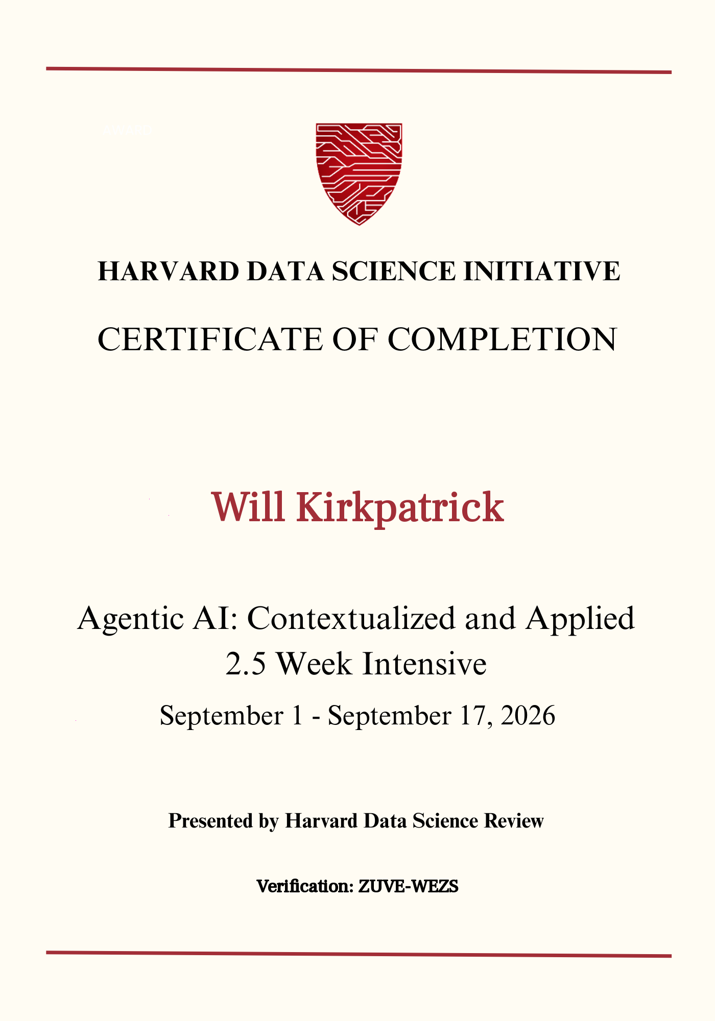 User Certificate