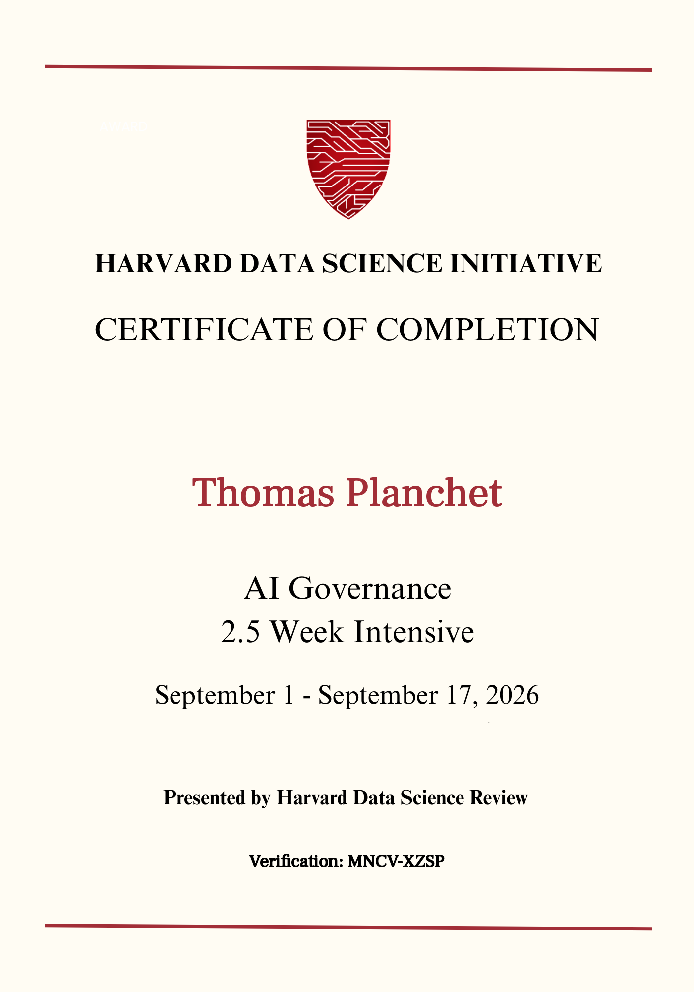 User Certificate