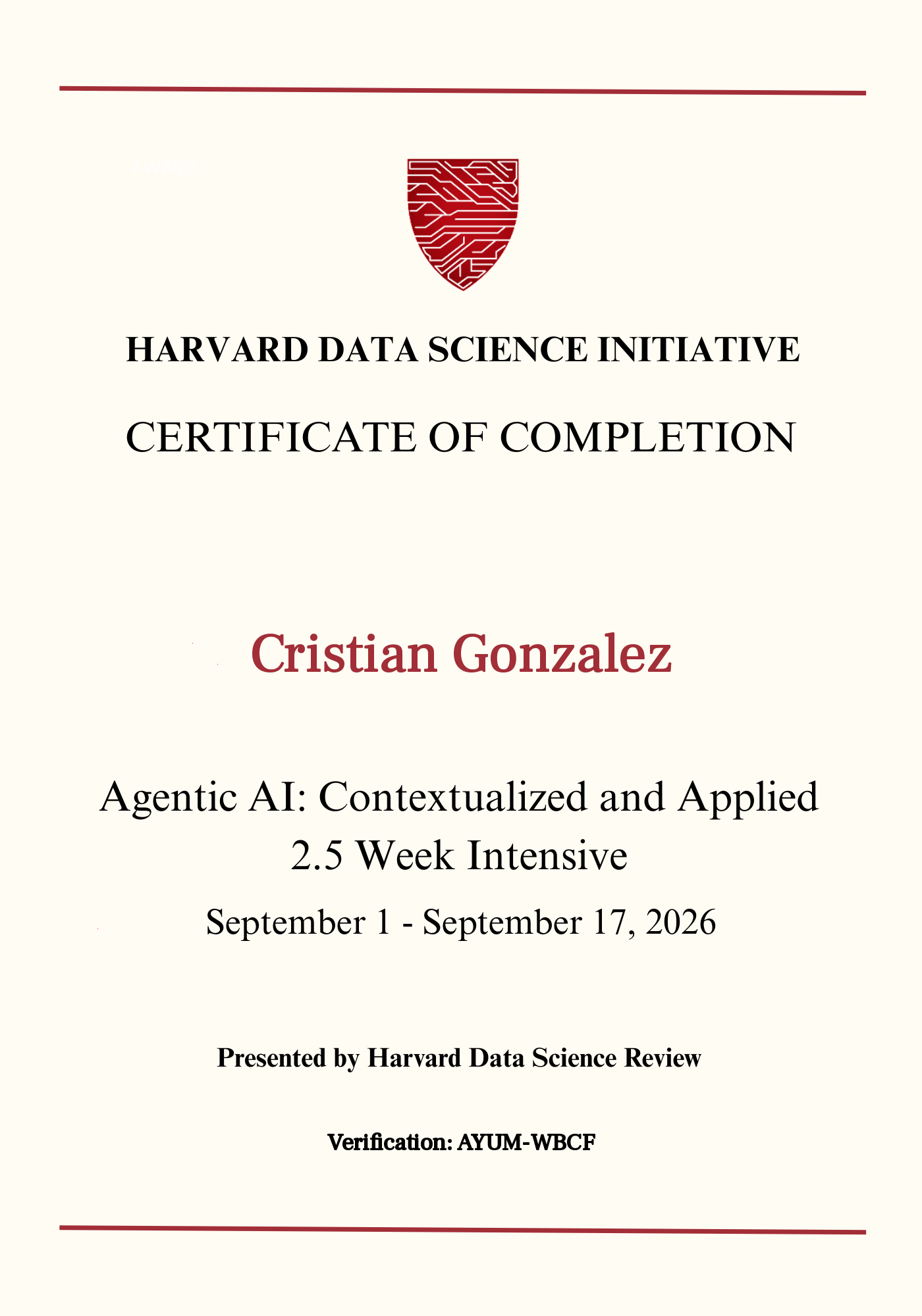 User Certificate
