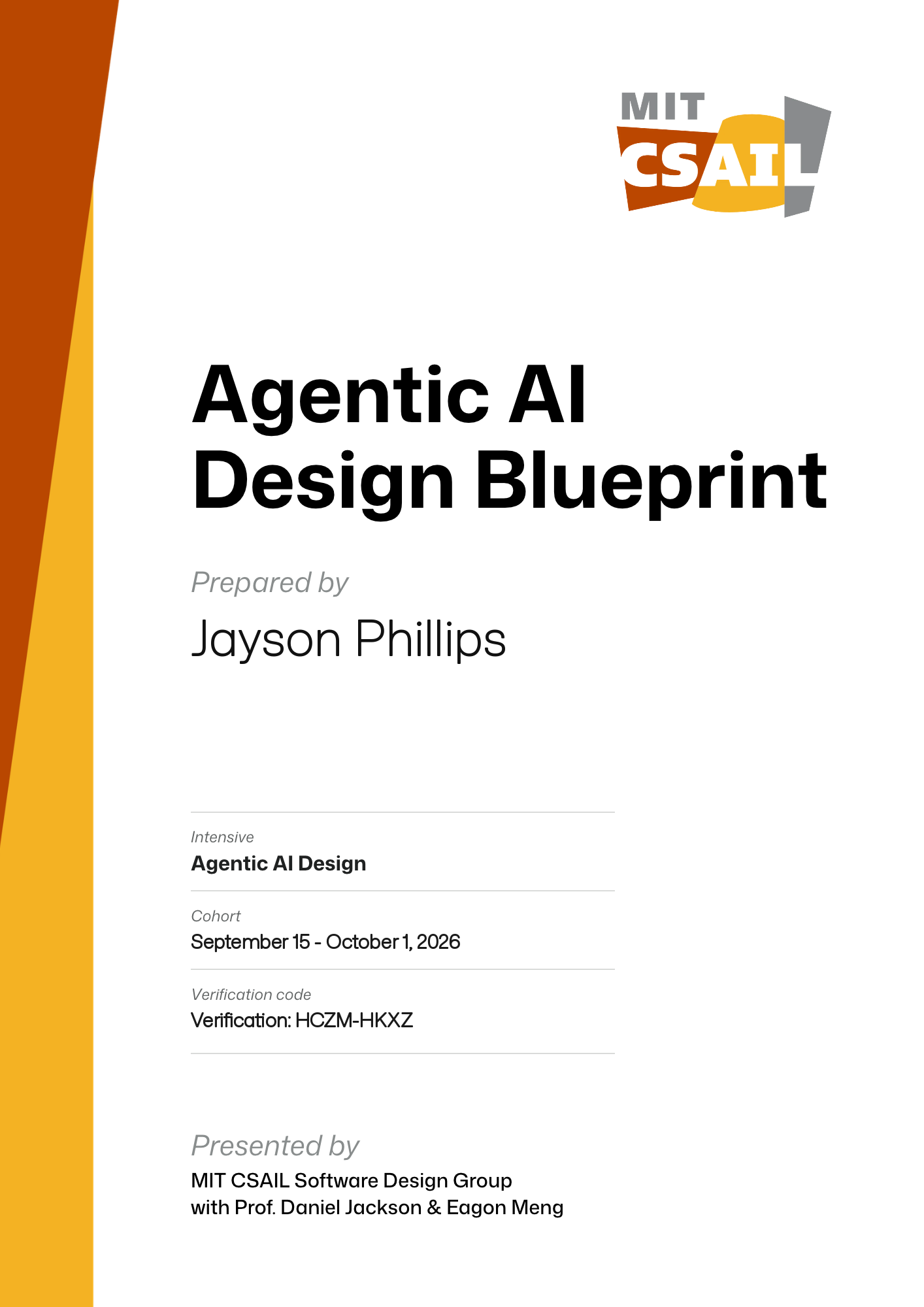 User Completion Document