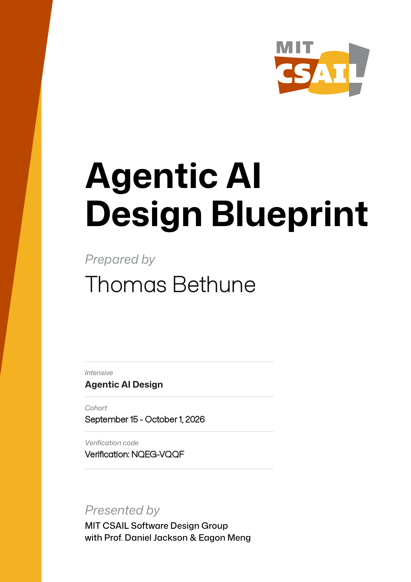 User Completion Document