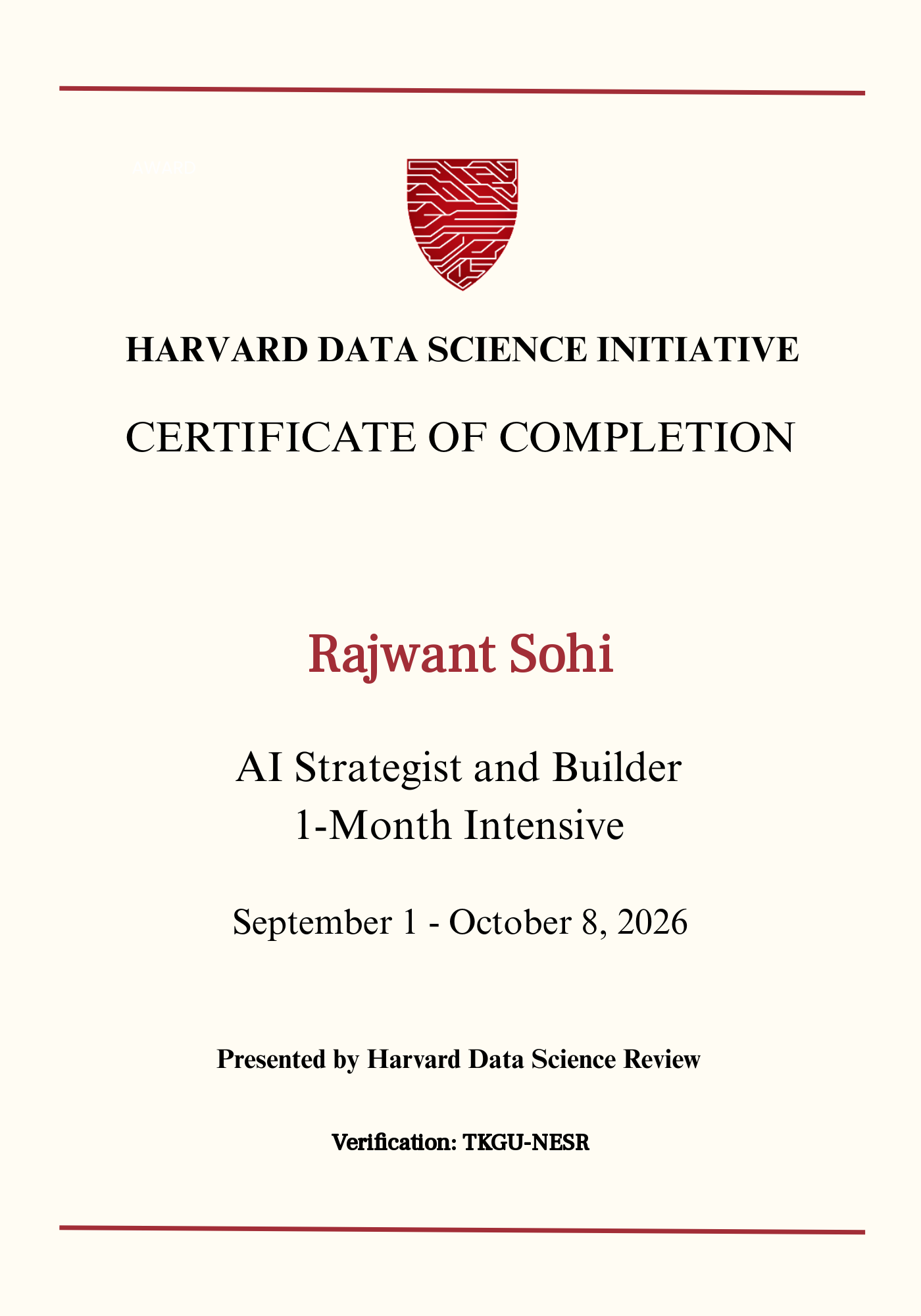 User Certificate