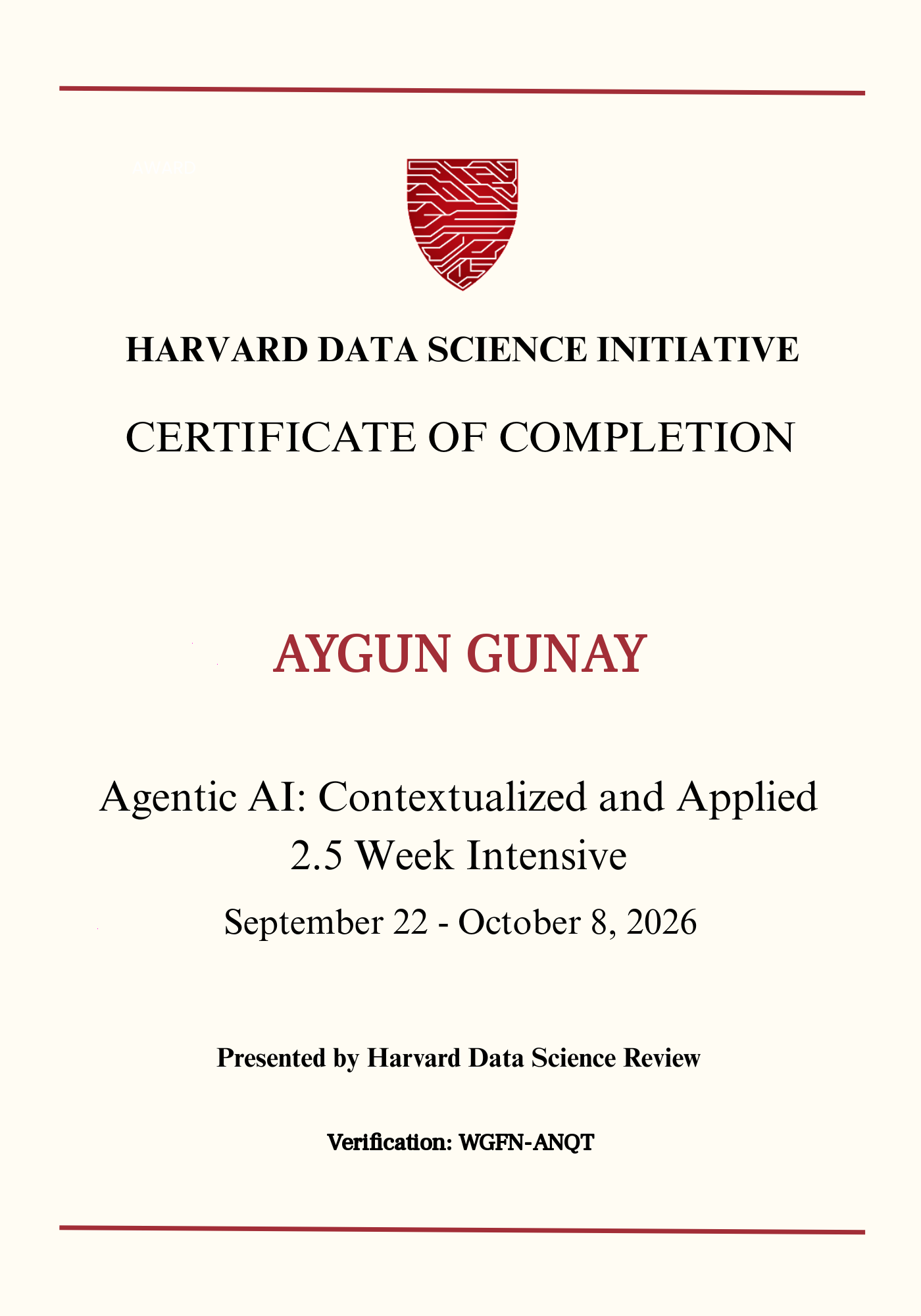 User Certificate