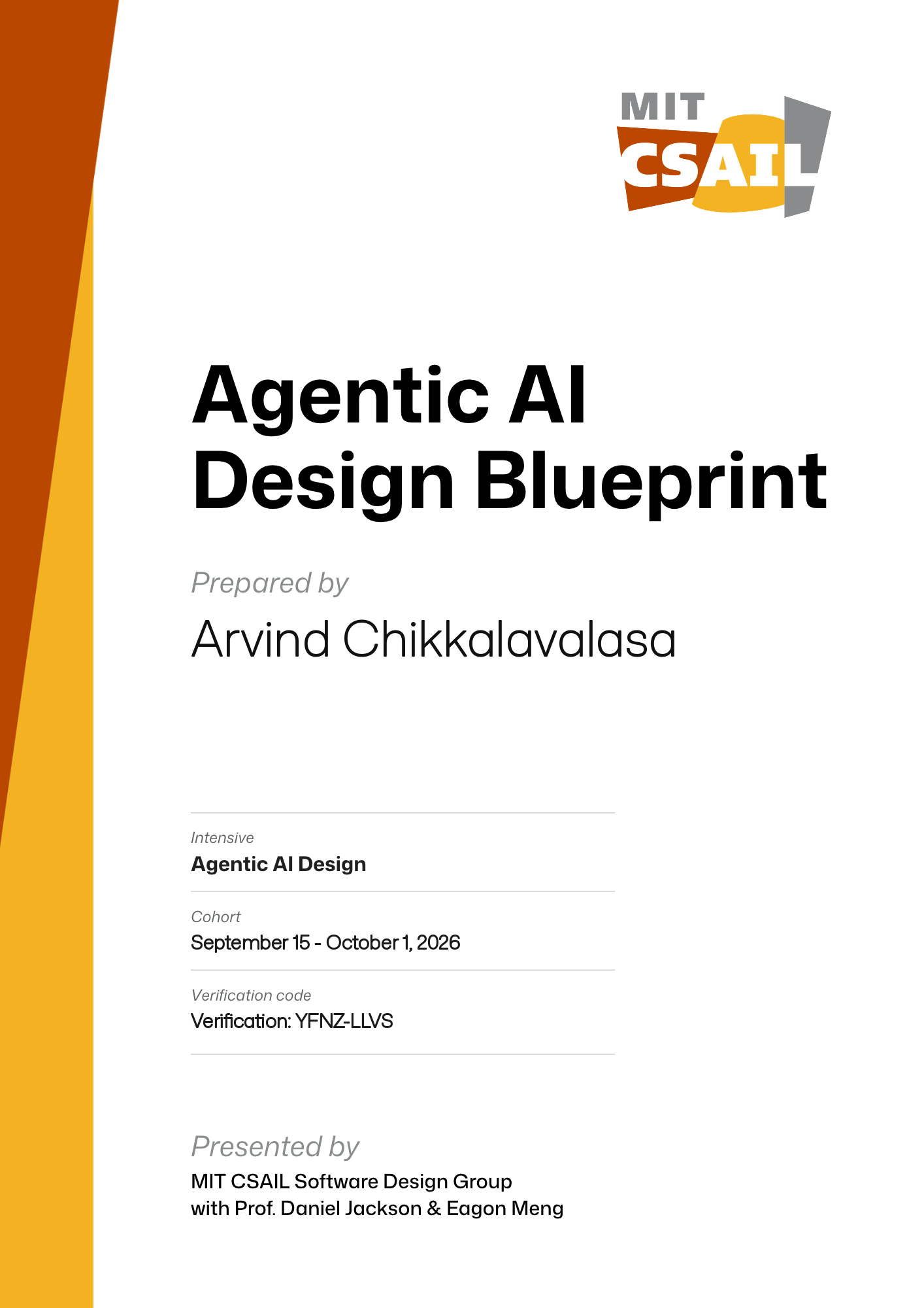 User Completion Document