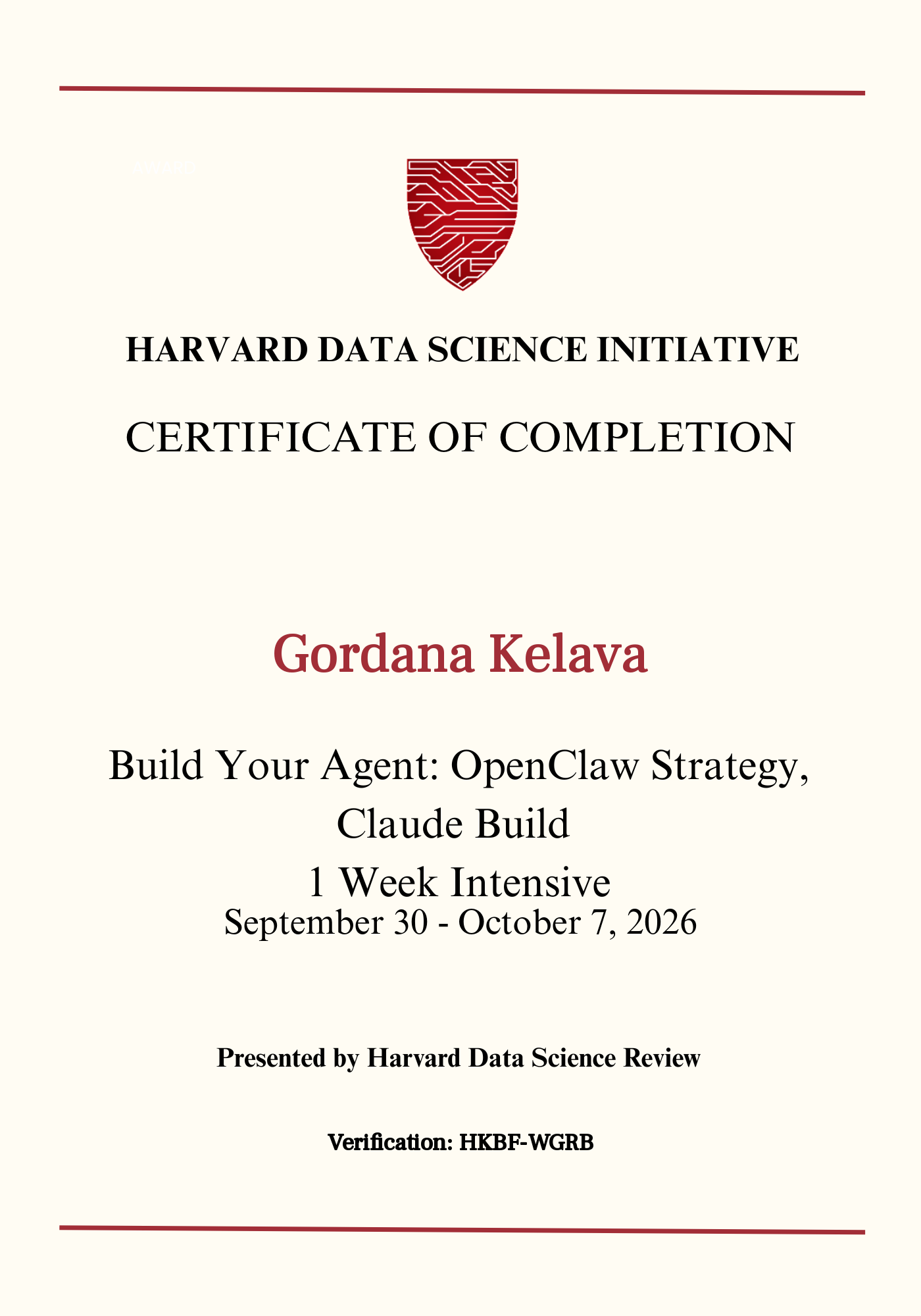 User Certificate