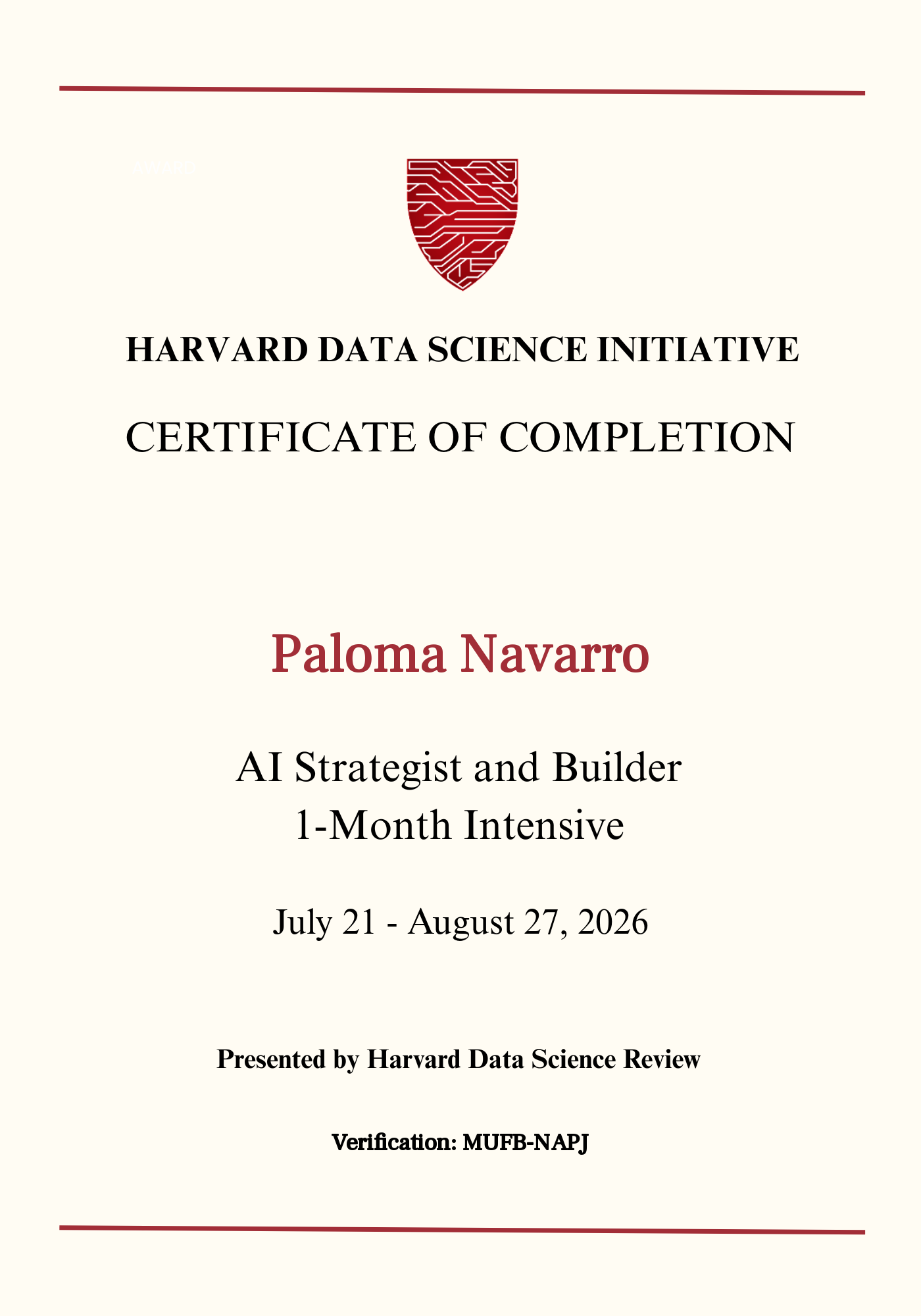 User Certificate