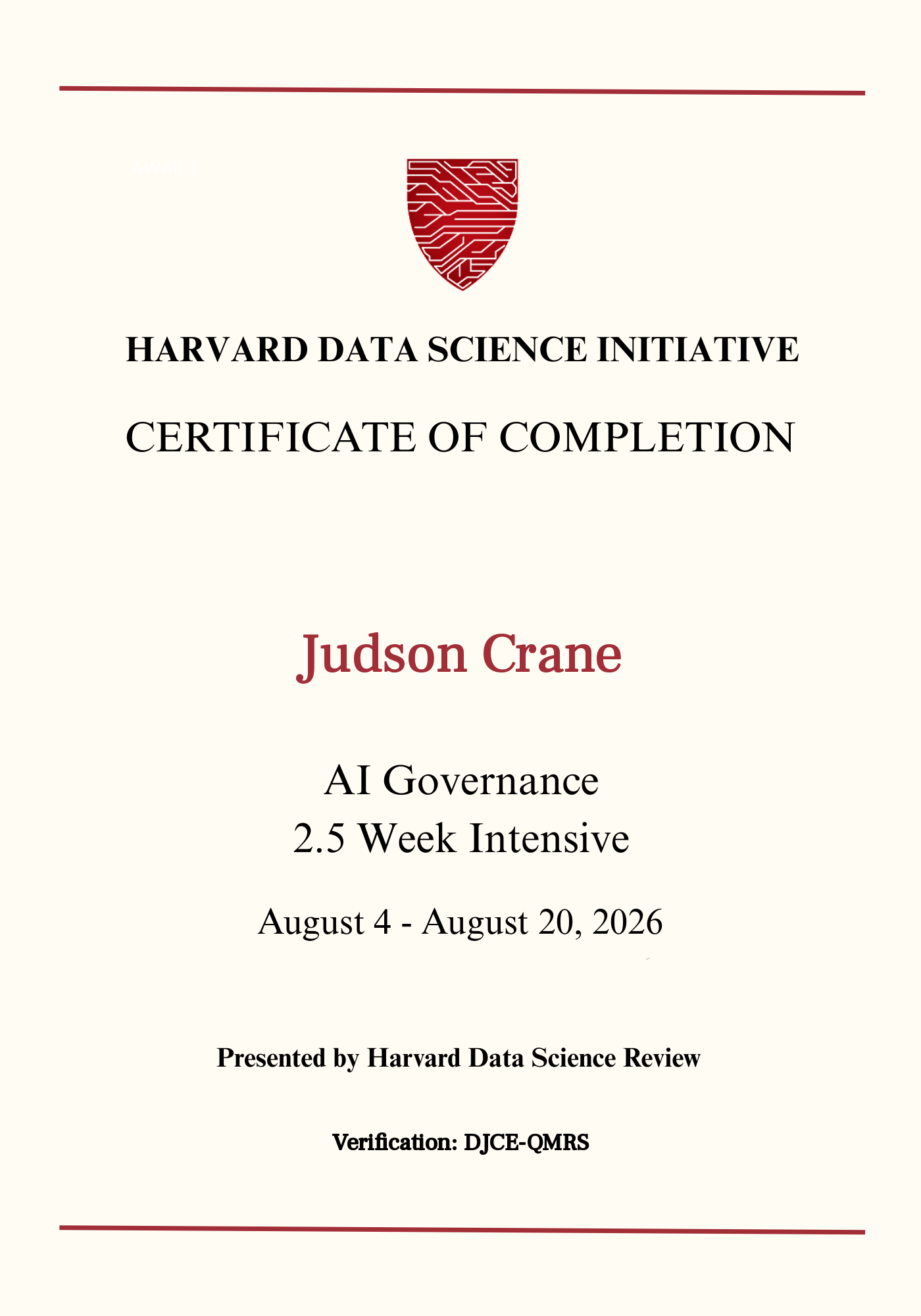 User Certificate