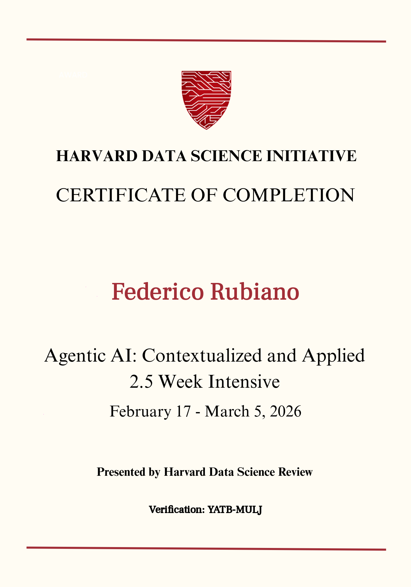 User Certificate