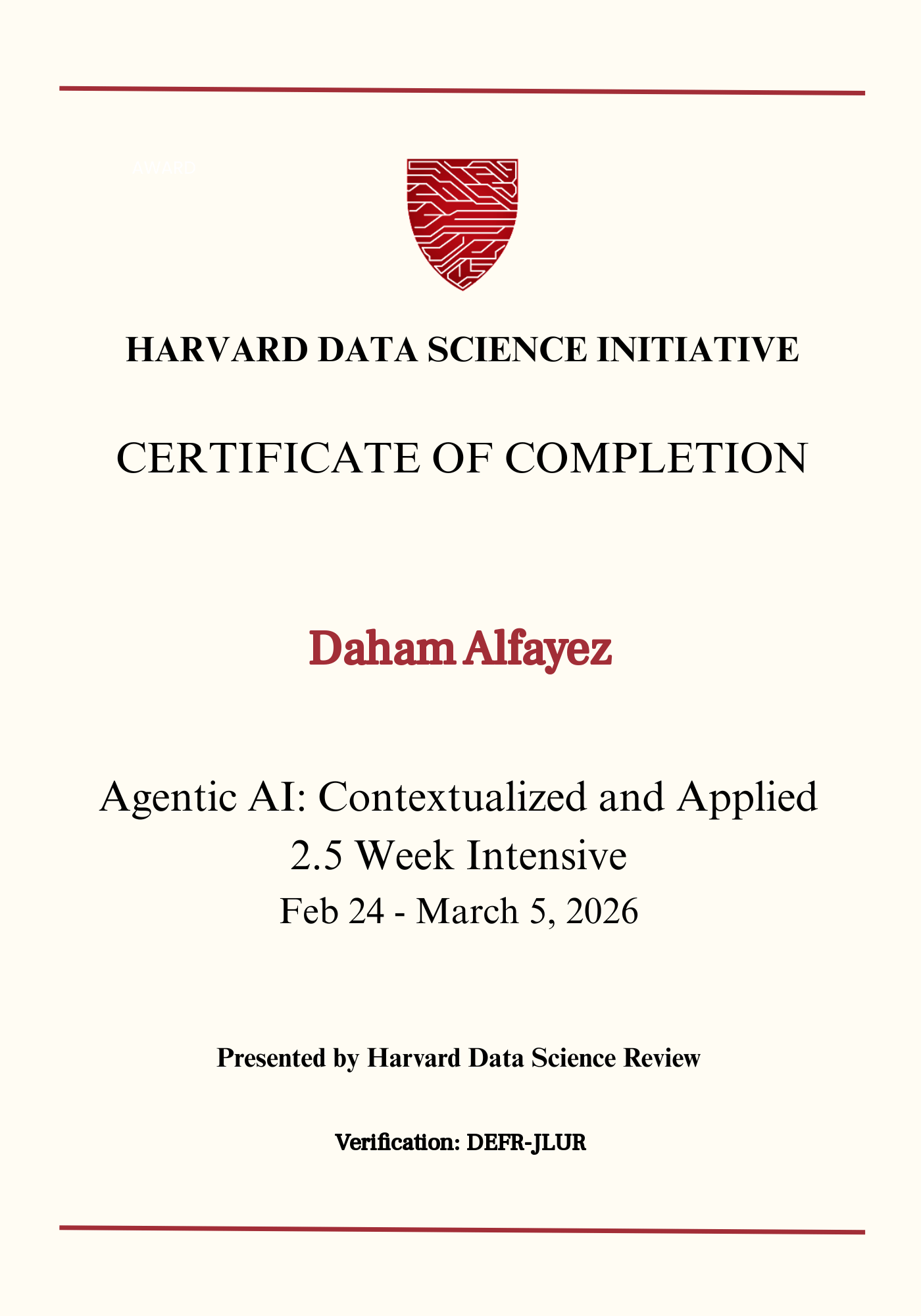 User Certificate