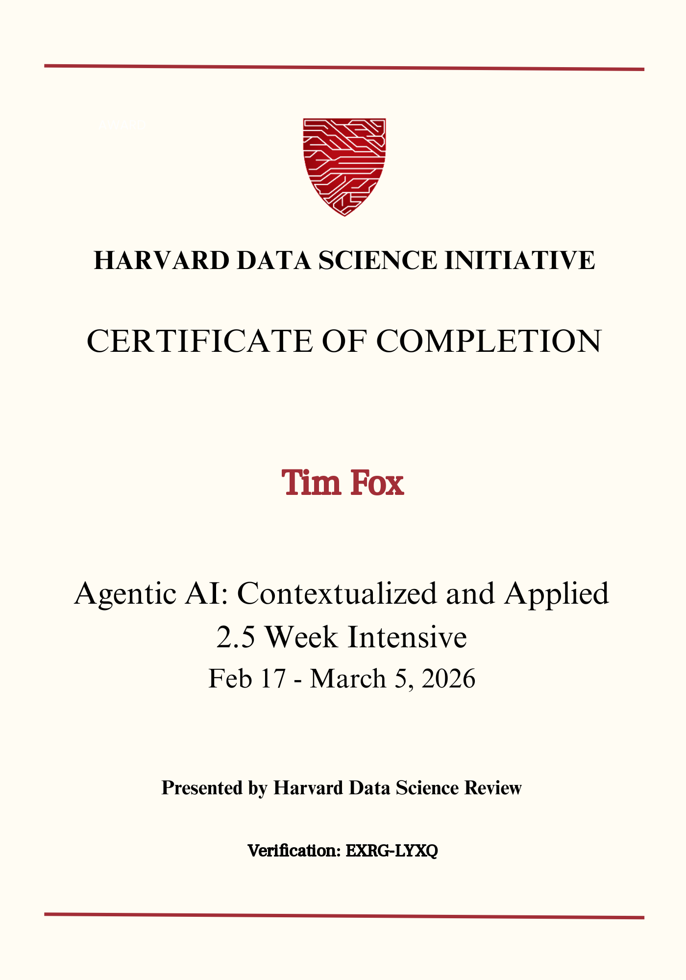 User Certificate