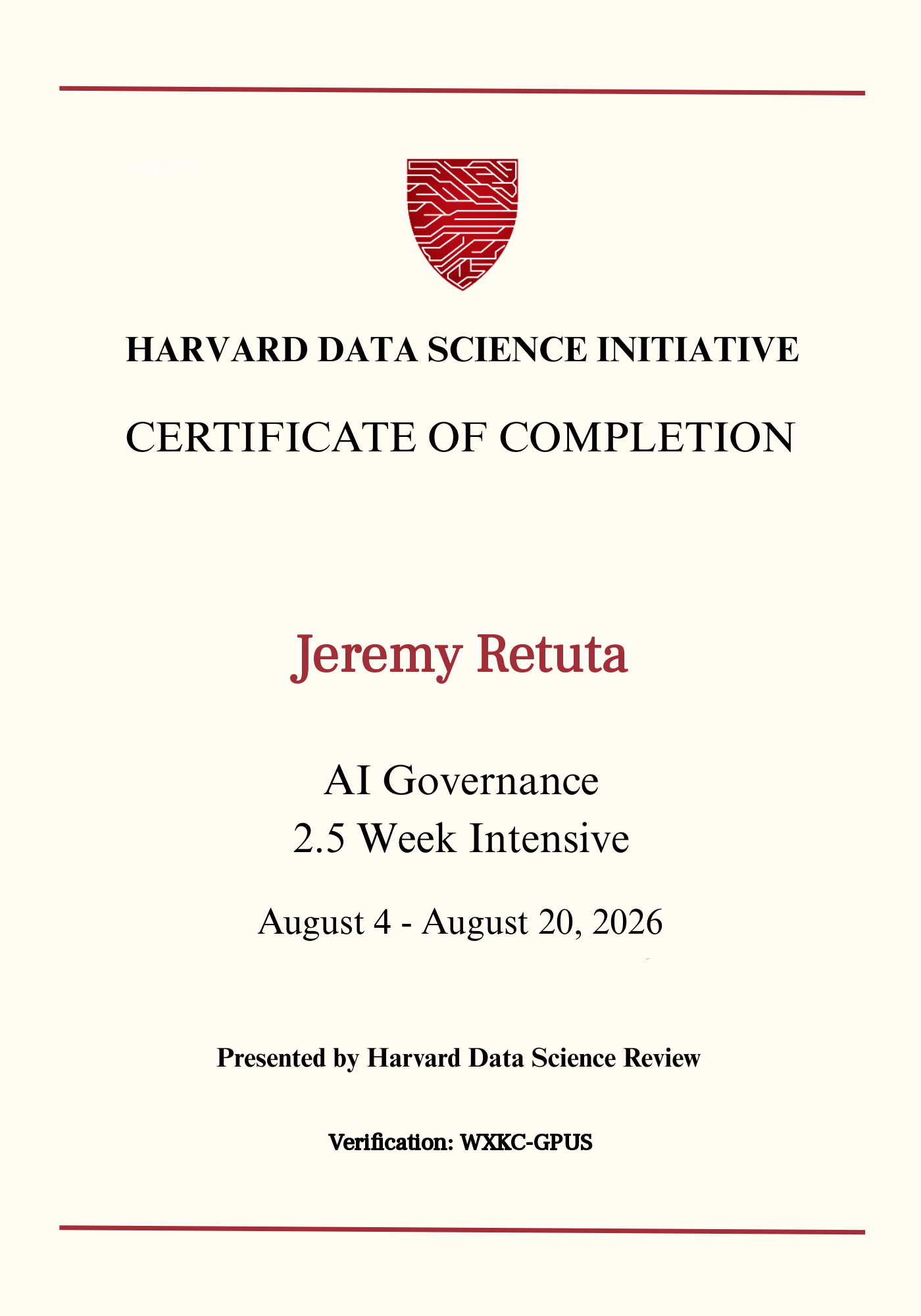 User Certificate