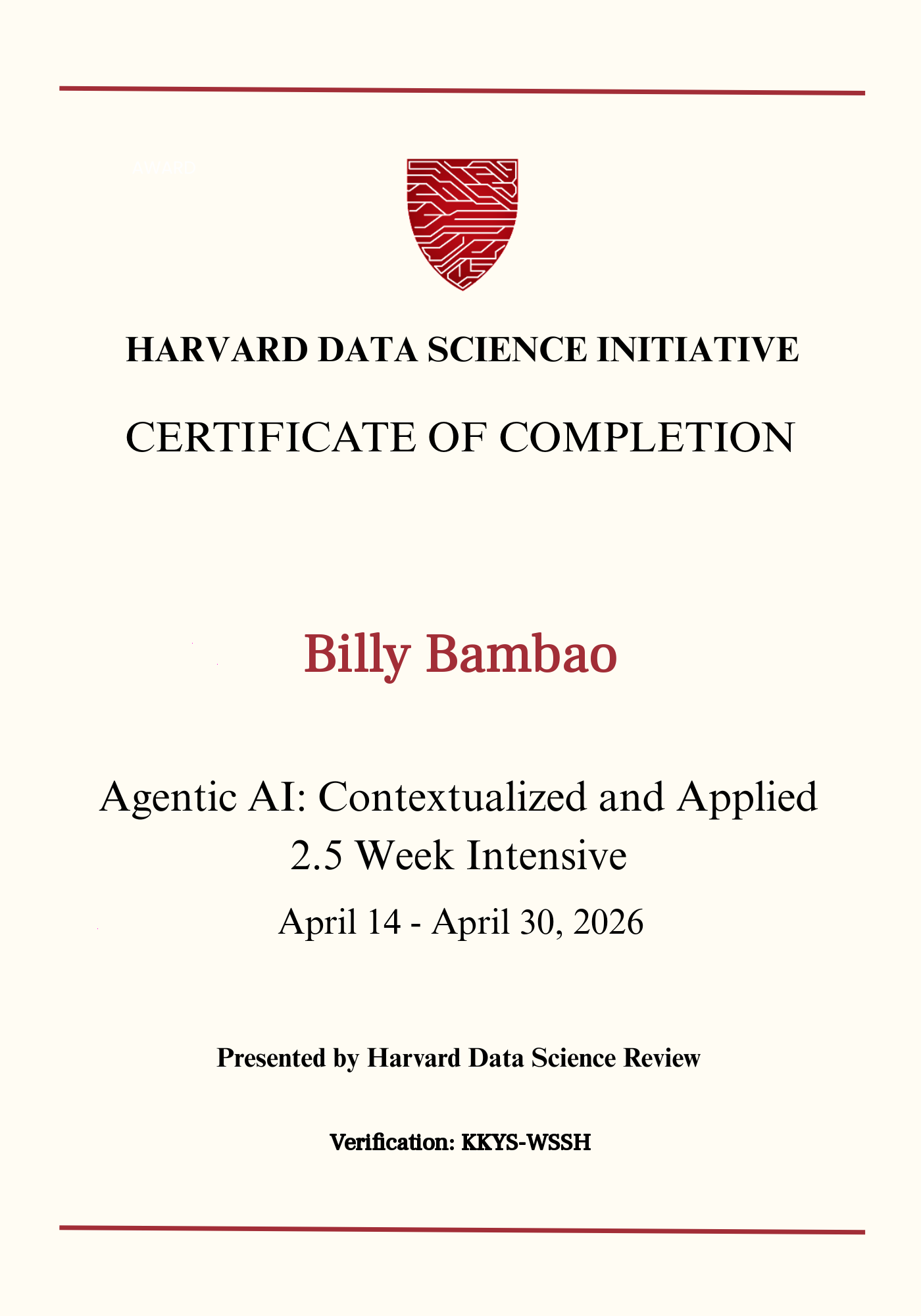 User Certificate
