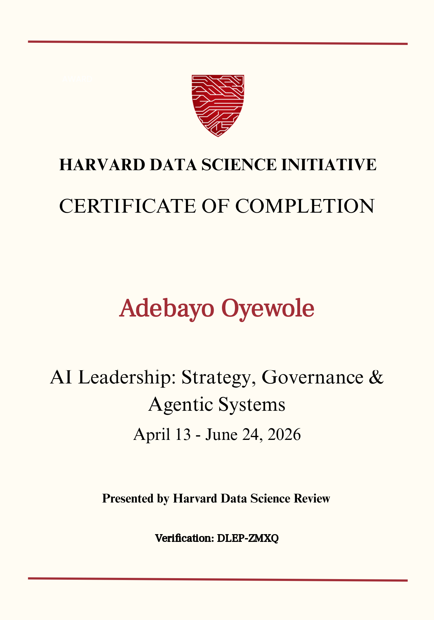 User Certificate
