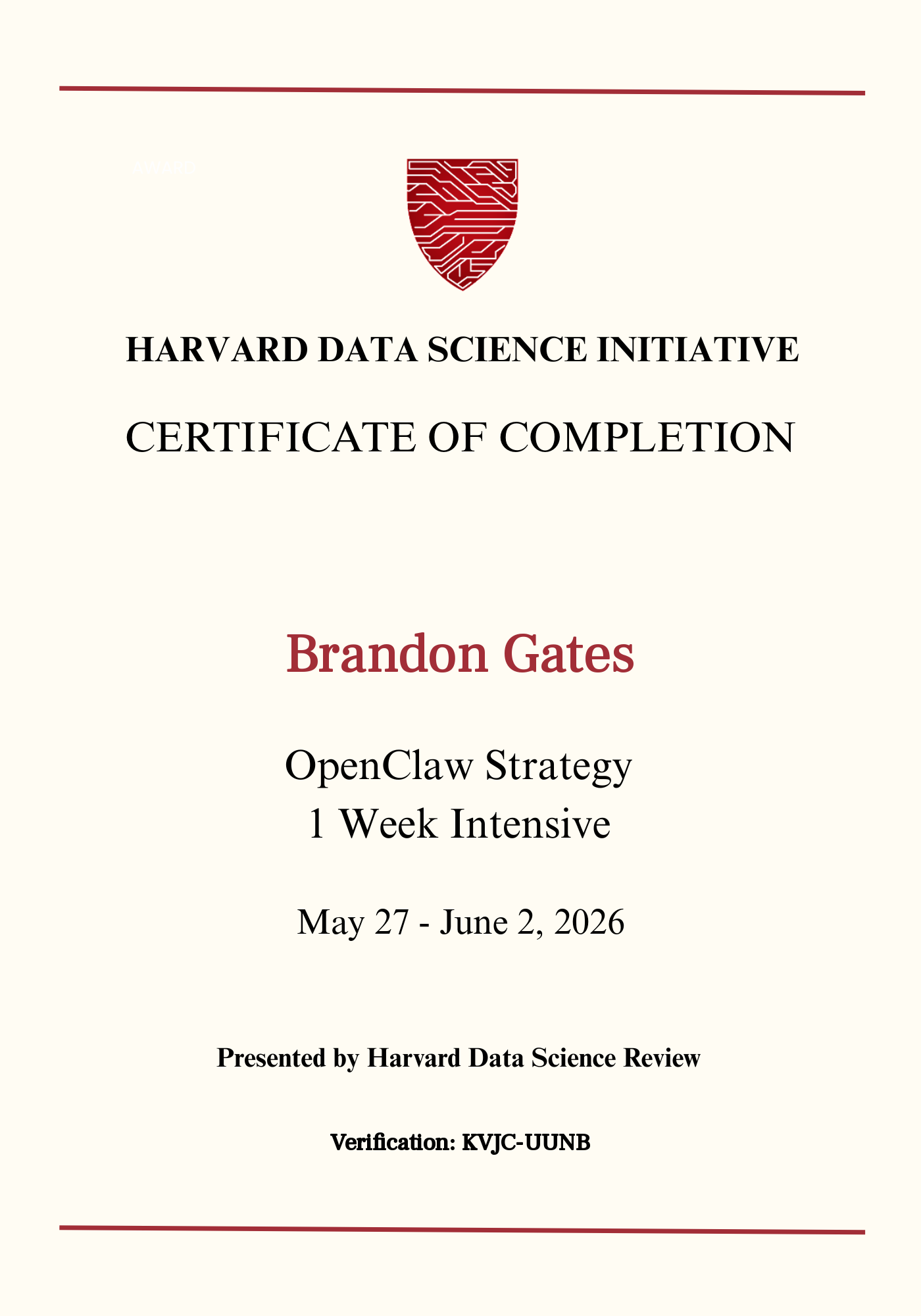 User Certificate
