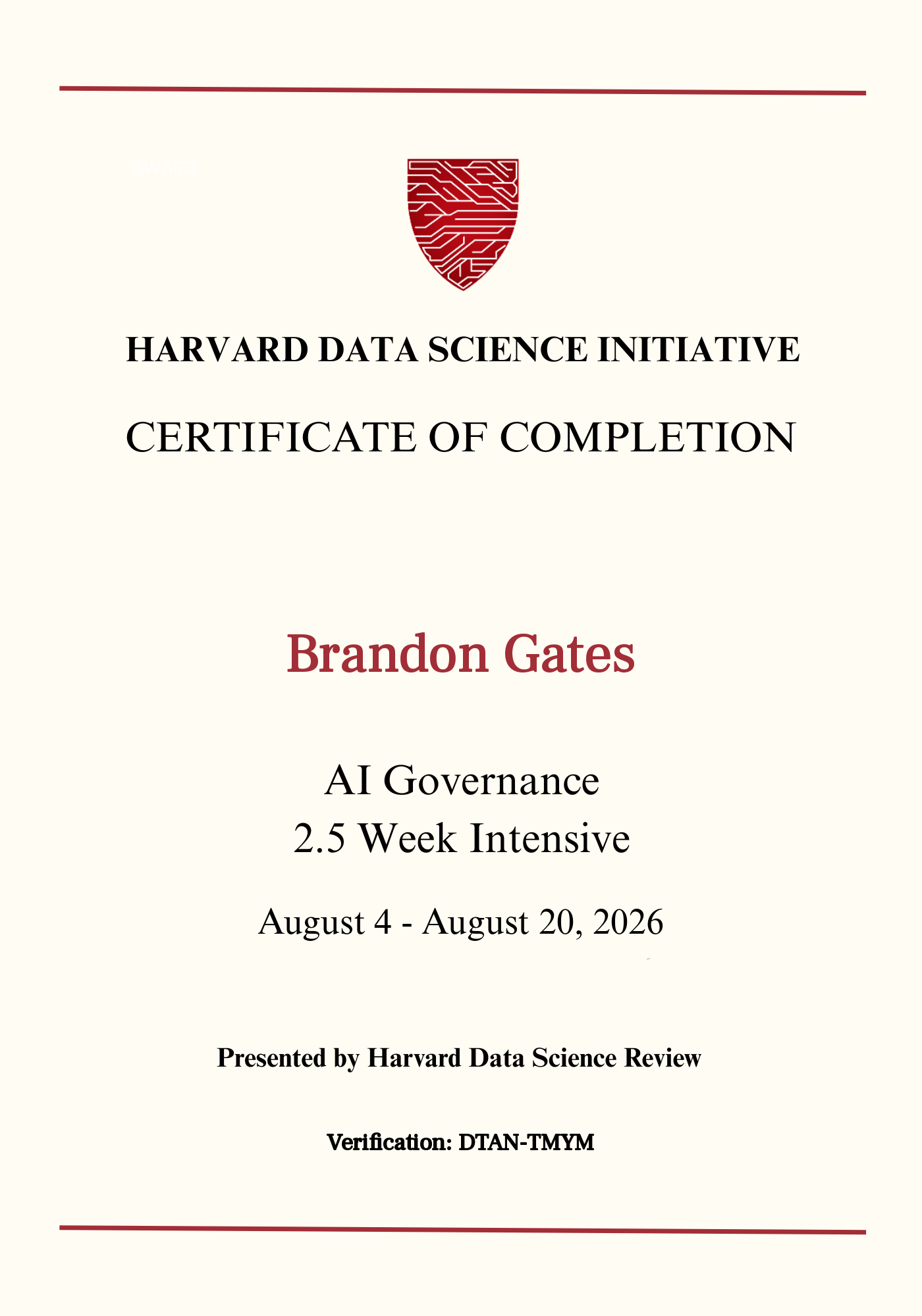 User Certificate