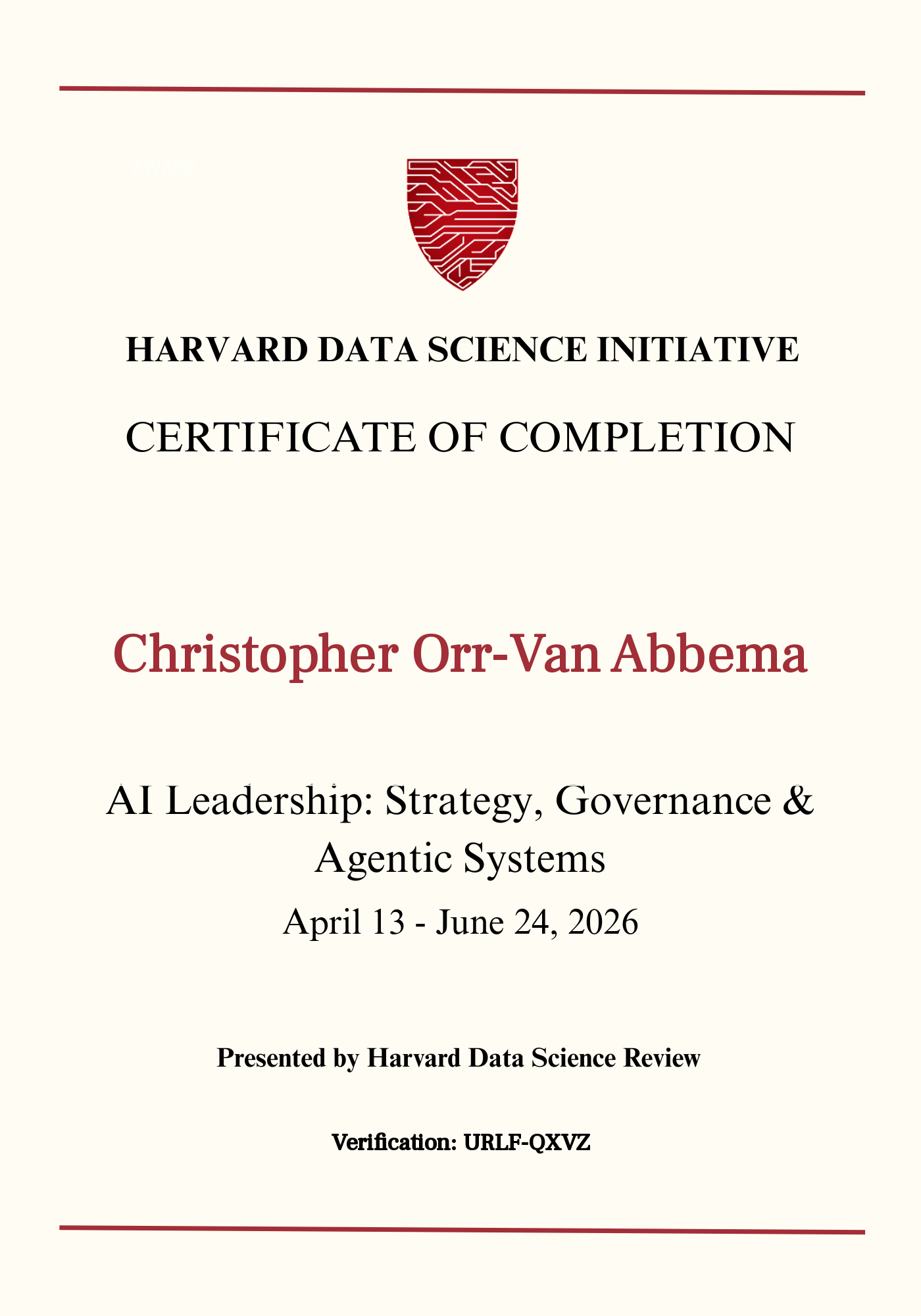 User Certificate
