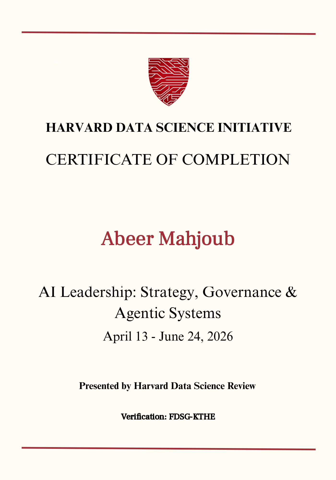 User Certificate
