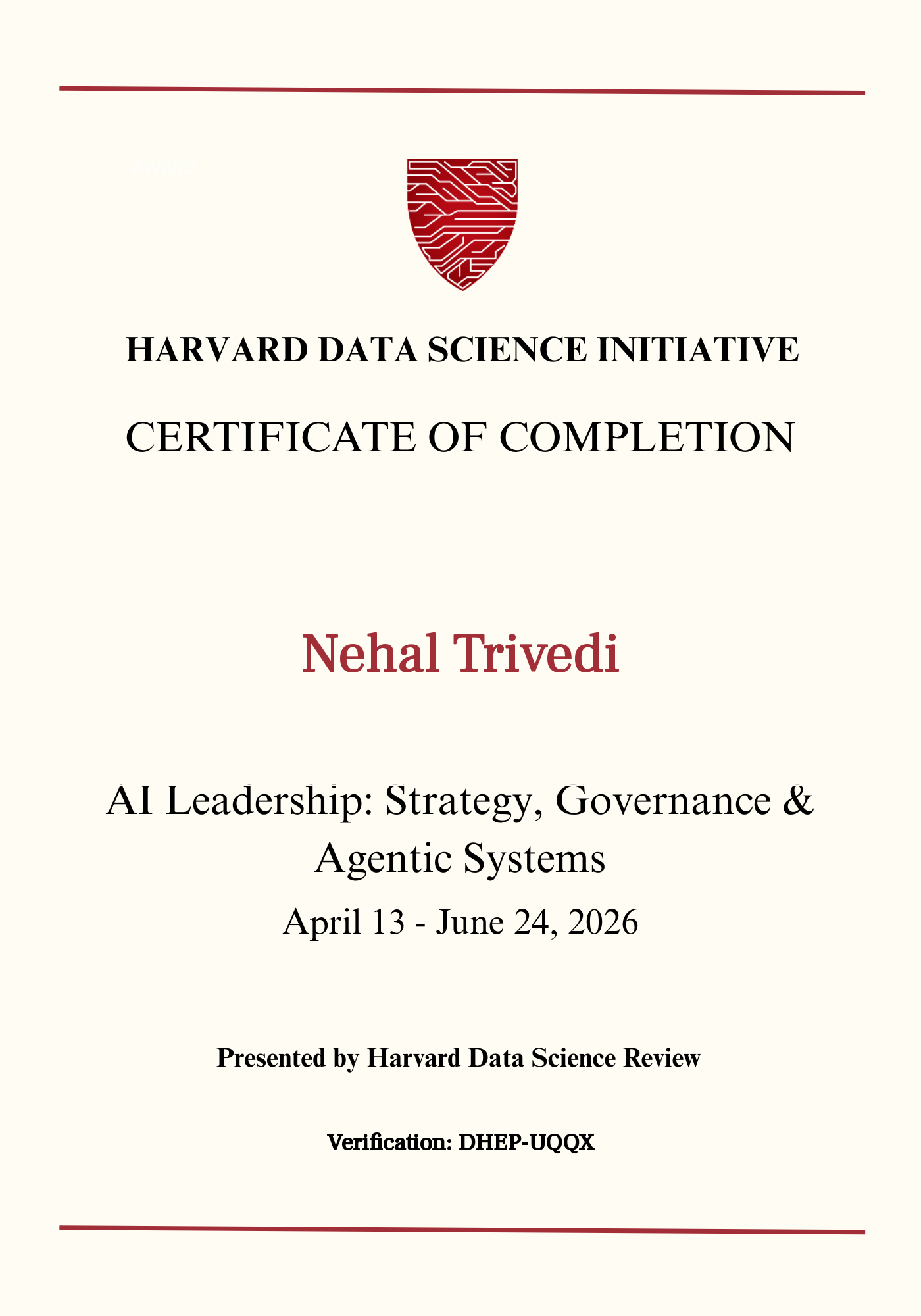 User Certificate
