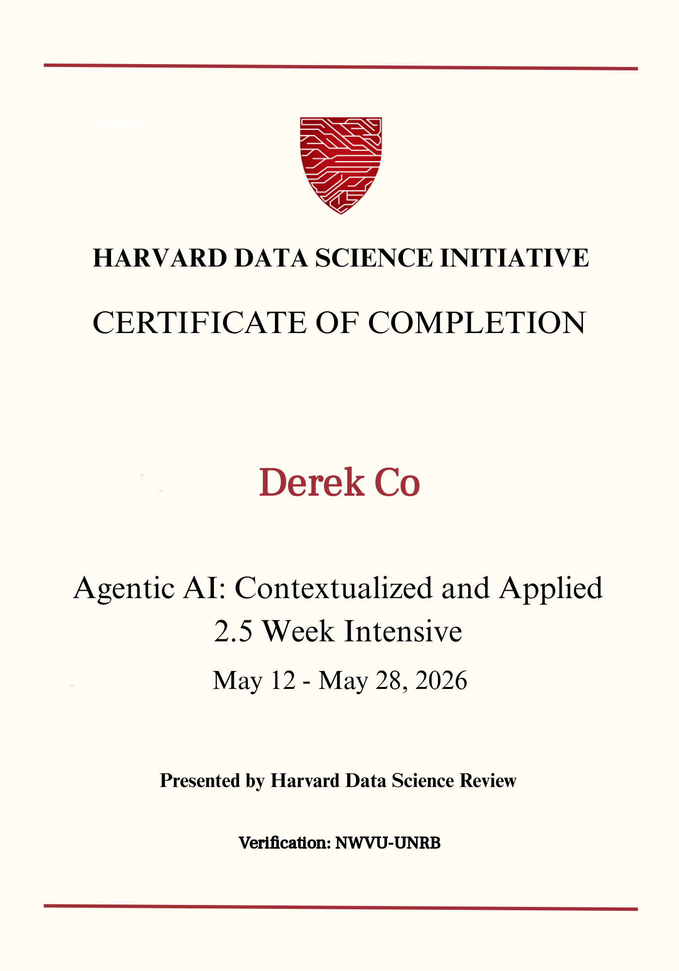 User Certificate